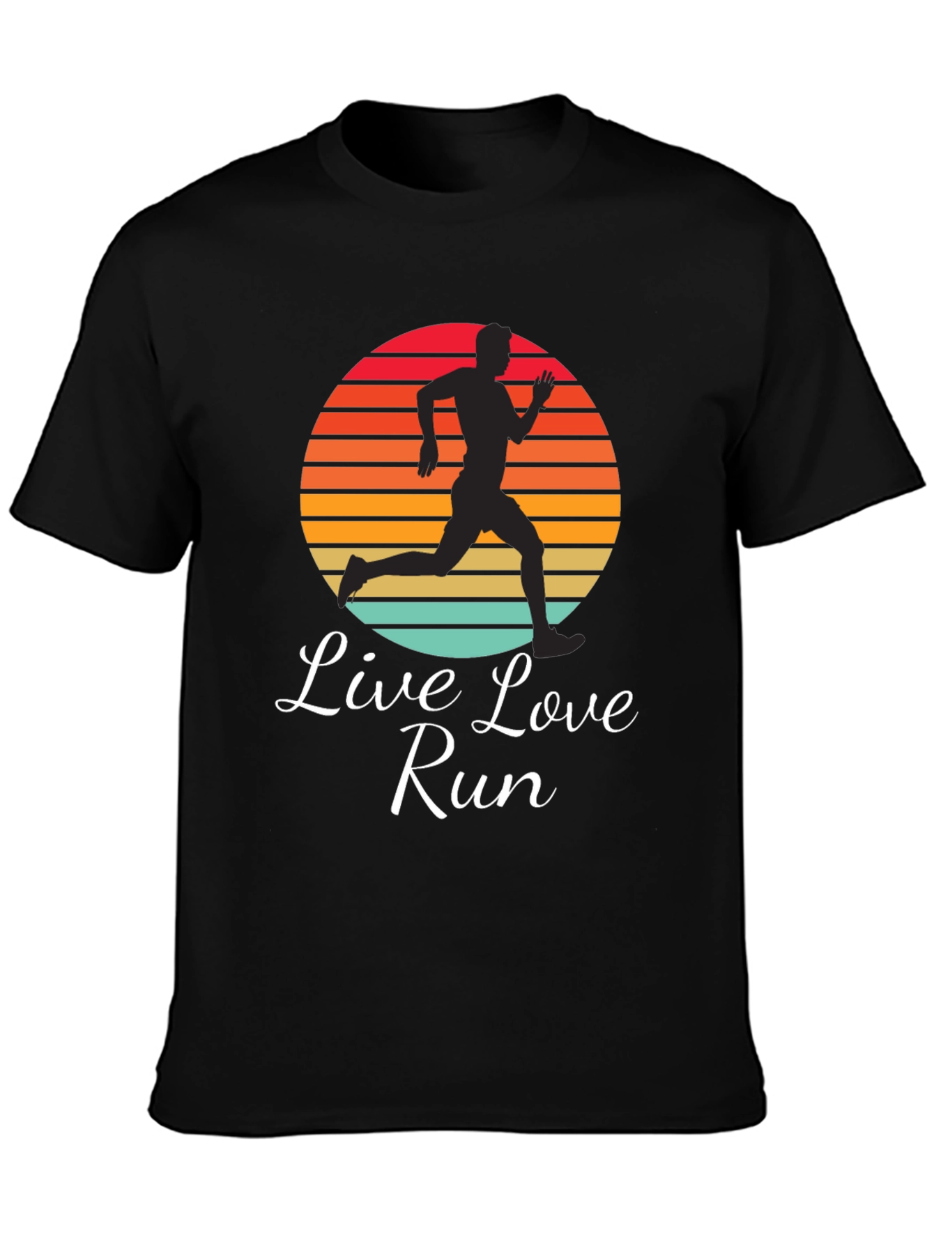 Live Love Run Graphic Tee - Retro Runner T-Shirt