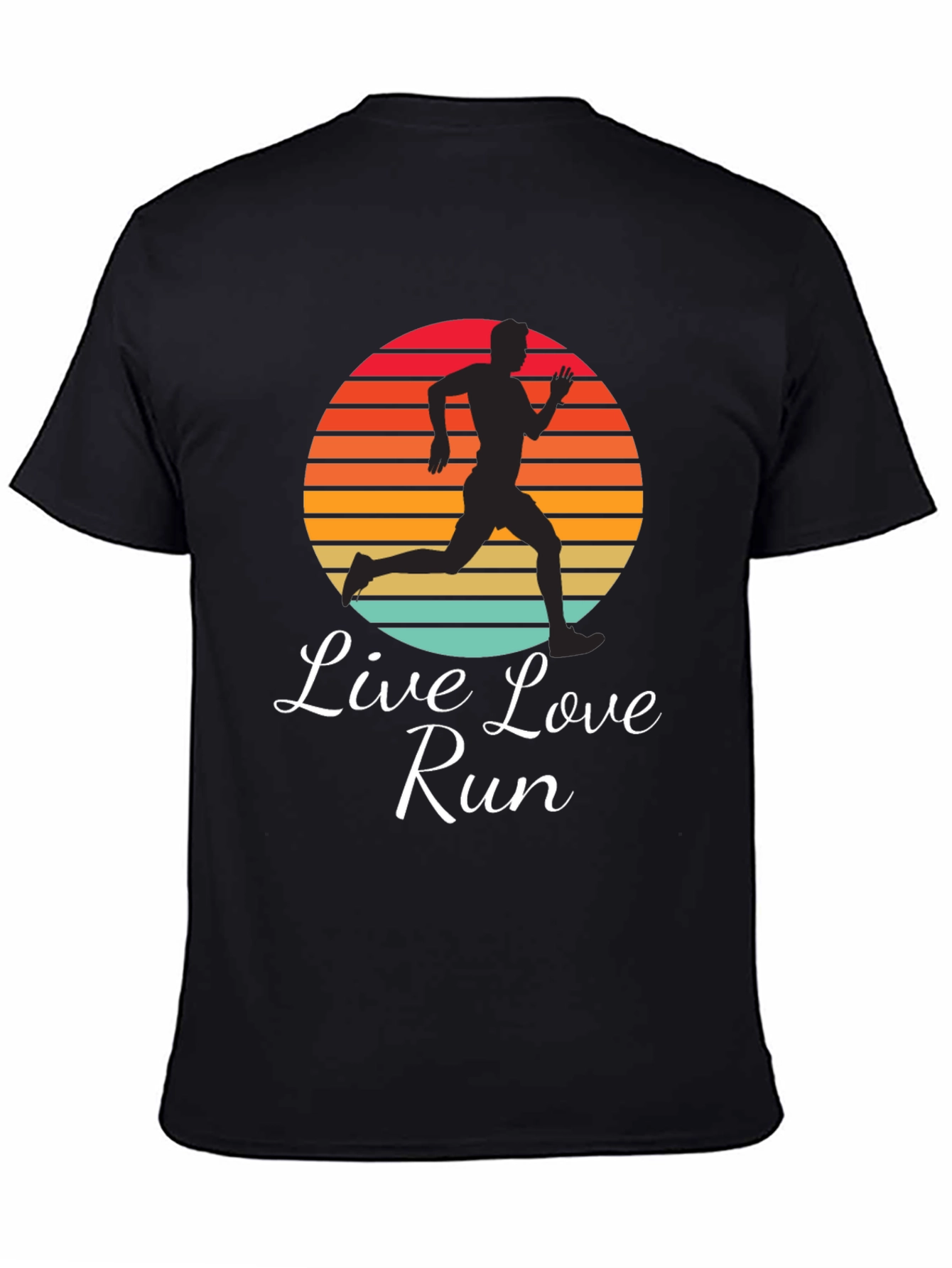 Live Love Run Graphic Tee - Retro Runner T-Shirt