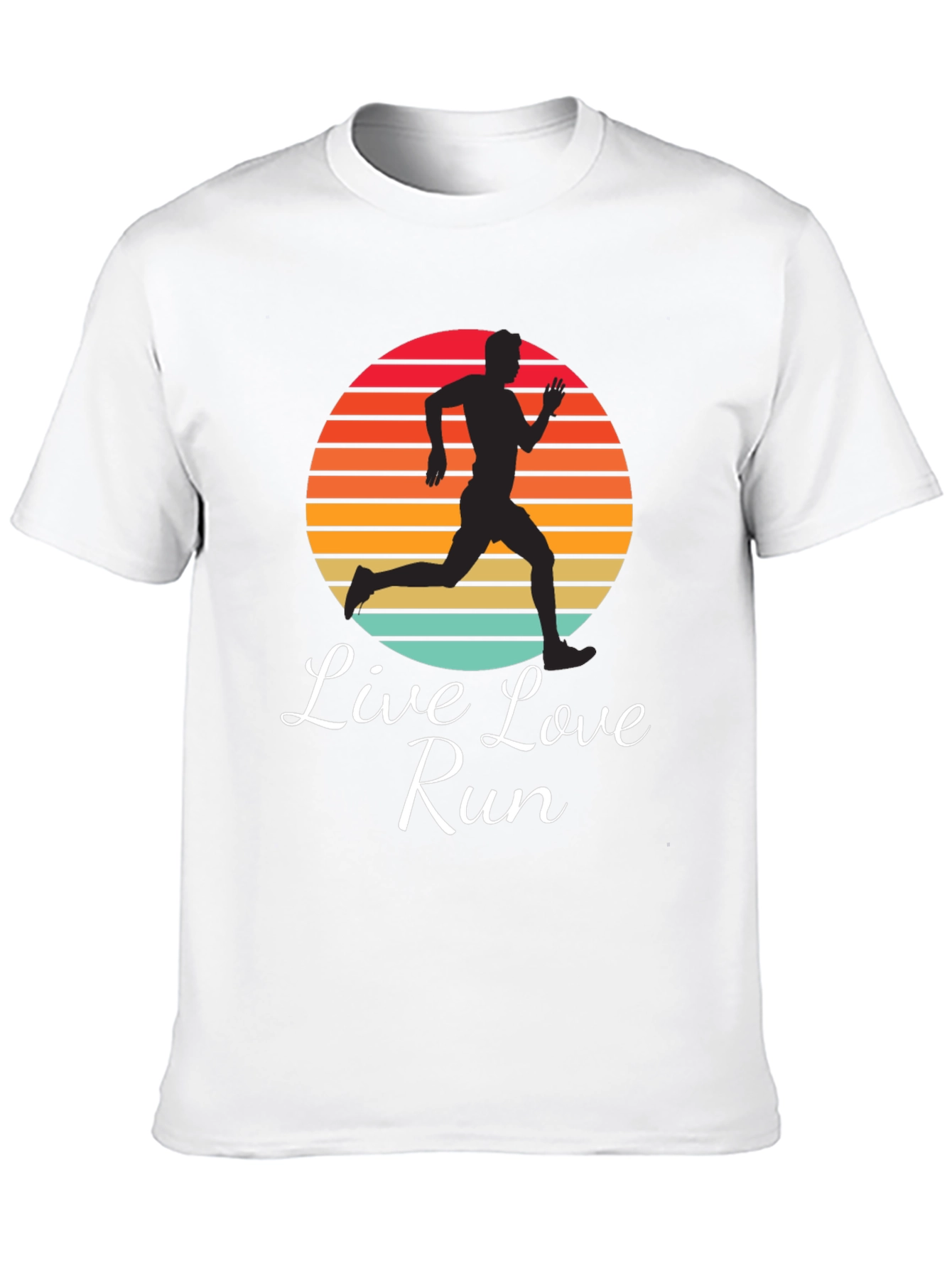 Live Love Run Graphic Tee - Retro Runner T-Shirt