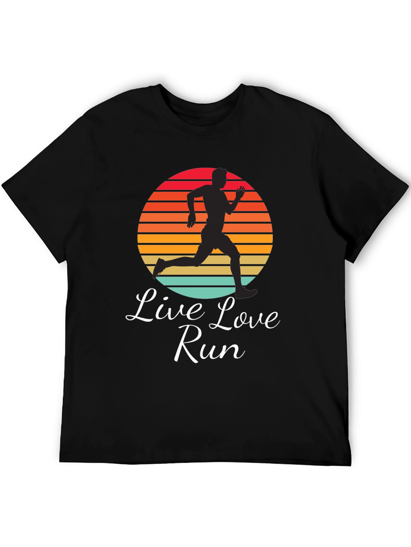 Live Love Run Graphic Tee - Retro Runner T-Shirt