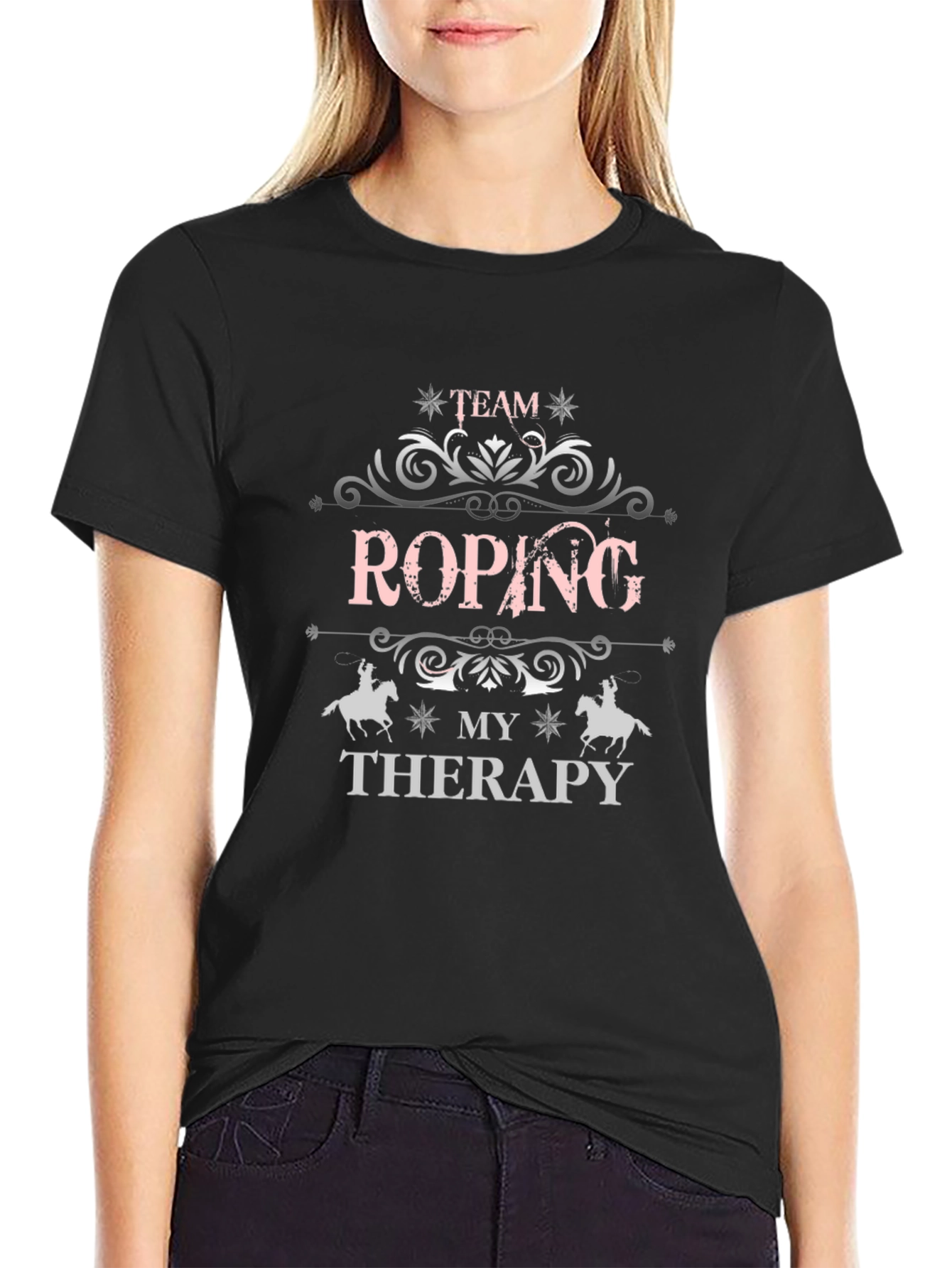 Team Roping My Therapy Graphic T-Shirt