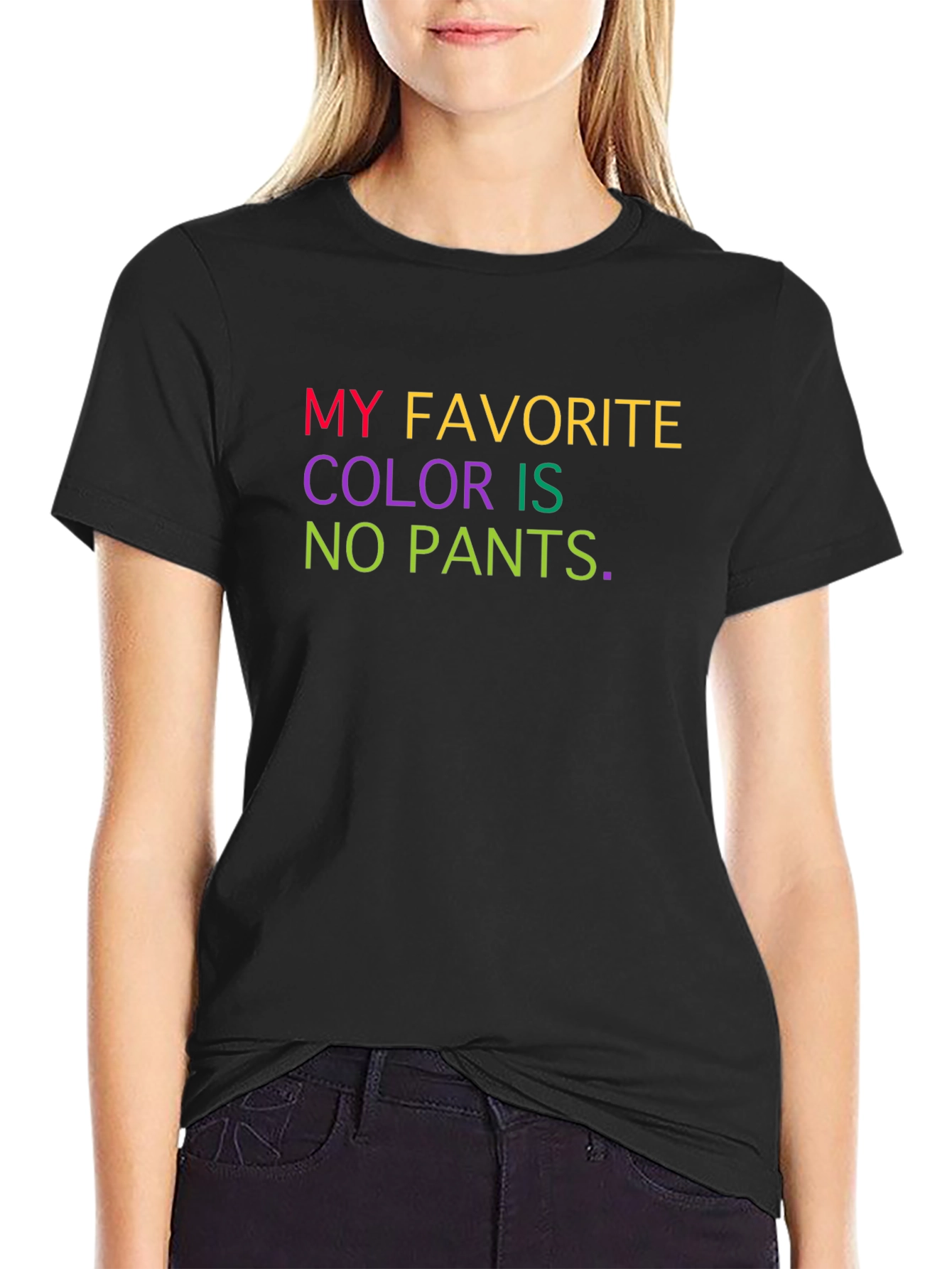 Humorous No Pants Graphic Tee