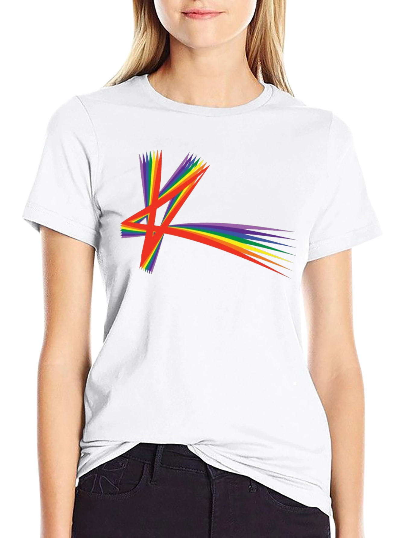 Rainbow Starburst Graphic T-Shirt