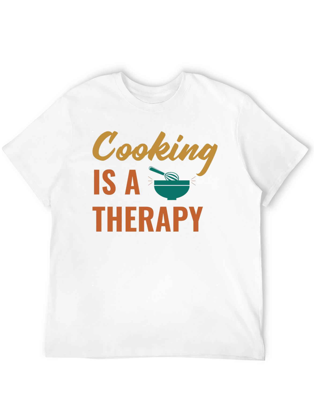 Cooking is Therapy T-Shirt - Black Cotton Tee