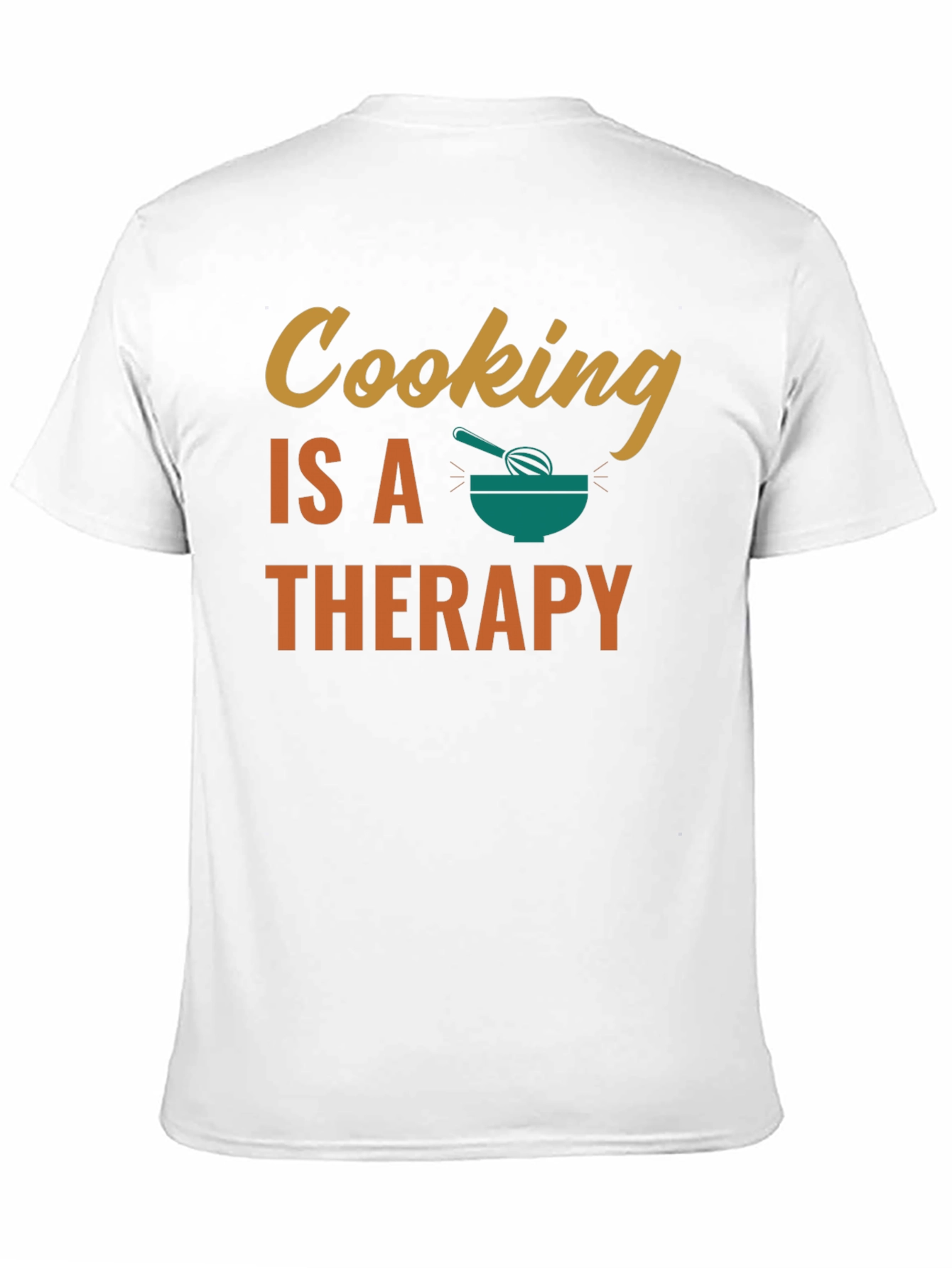 Cooking is Therapy T-Shirt - Black Cotton Tee