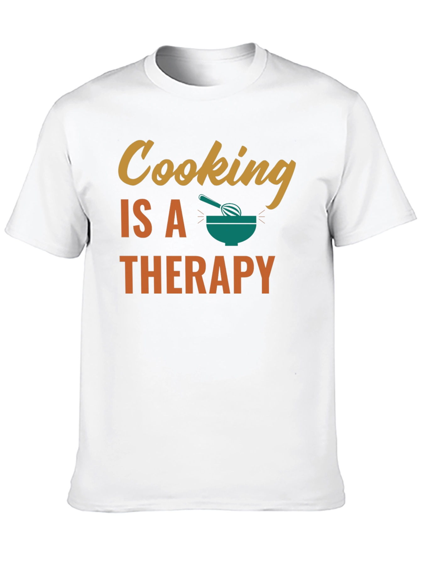 Cooking is Therapy T-Shirt - Black Cotton Tee