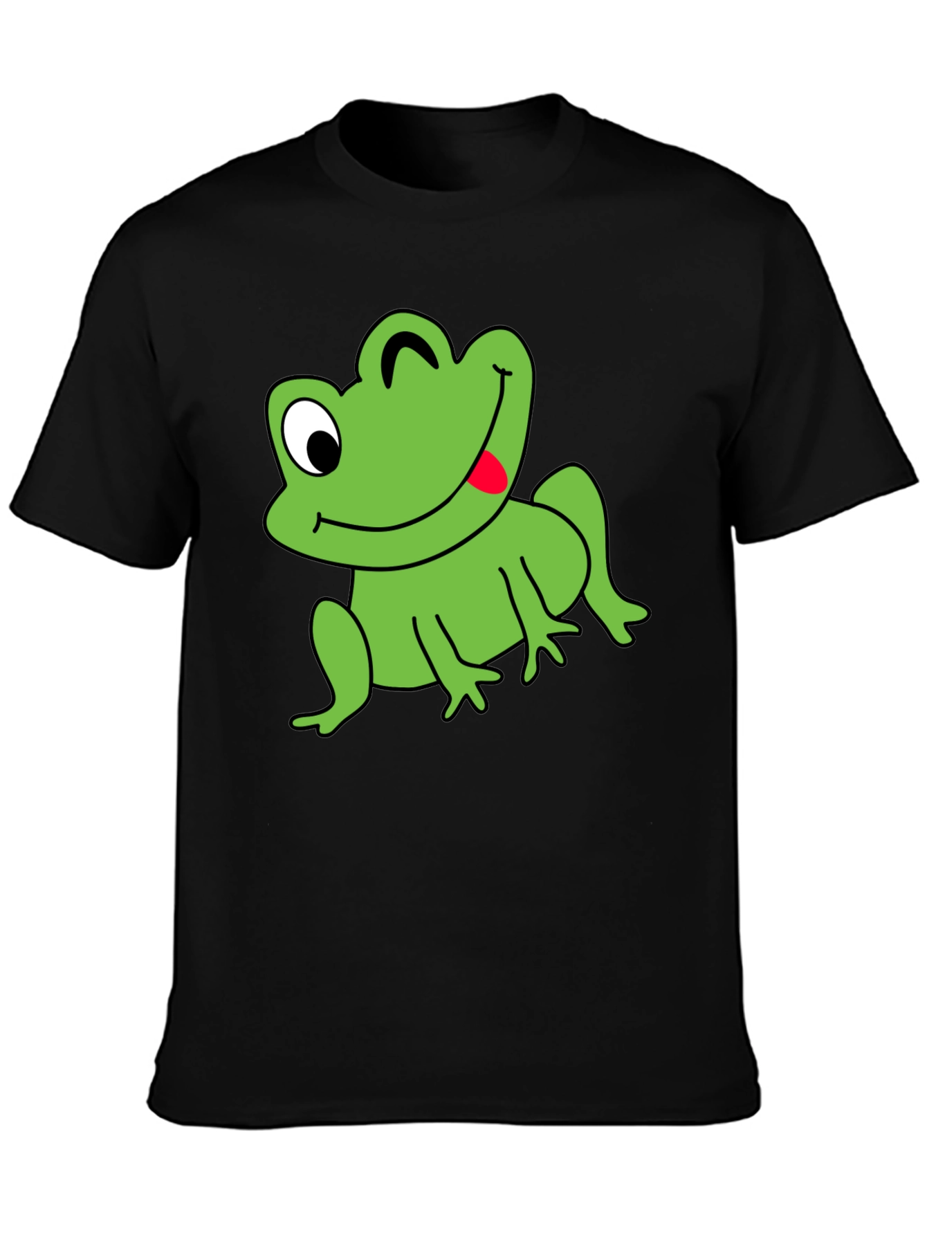 Funny Frog Graphic Tee - Mens Black T-Shirt