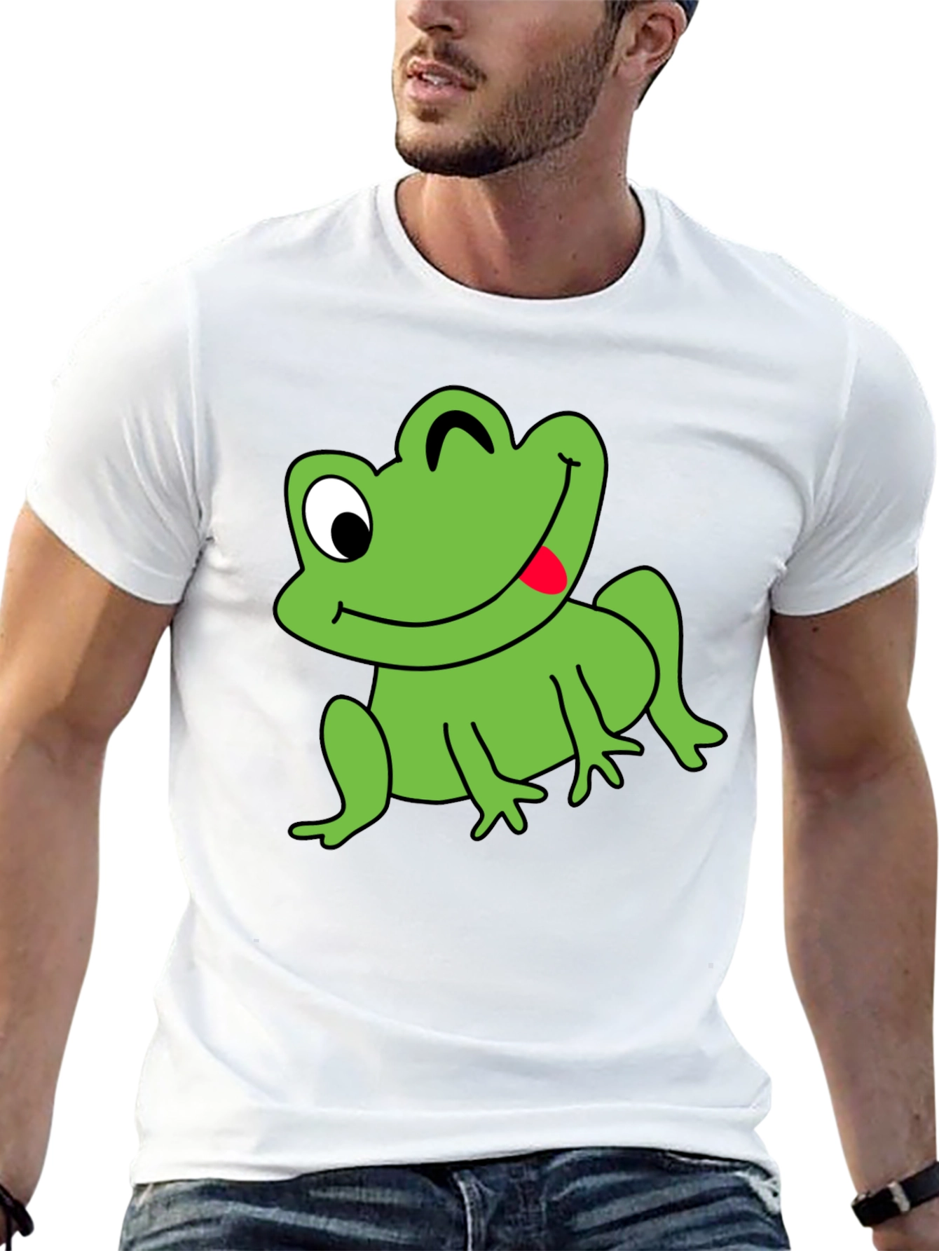 Funny Frog Graphic Tee - Mens Black T-Shirt