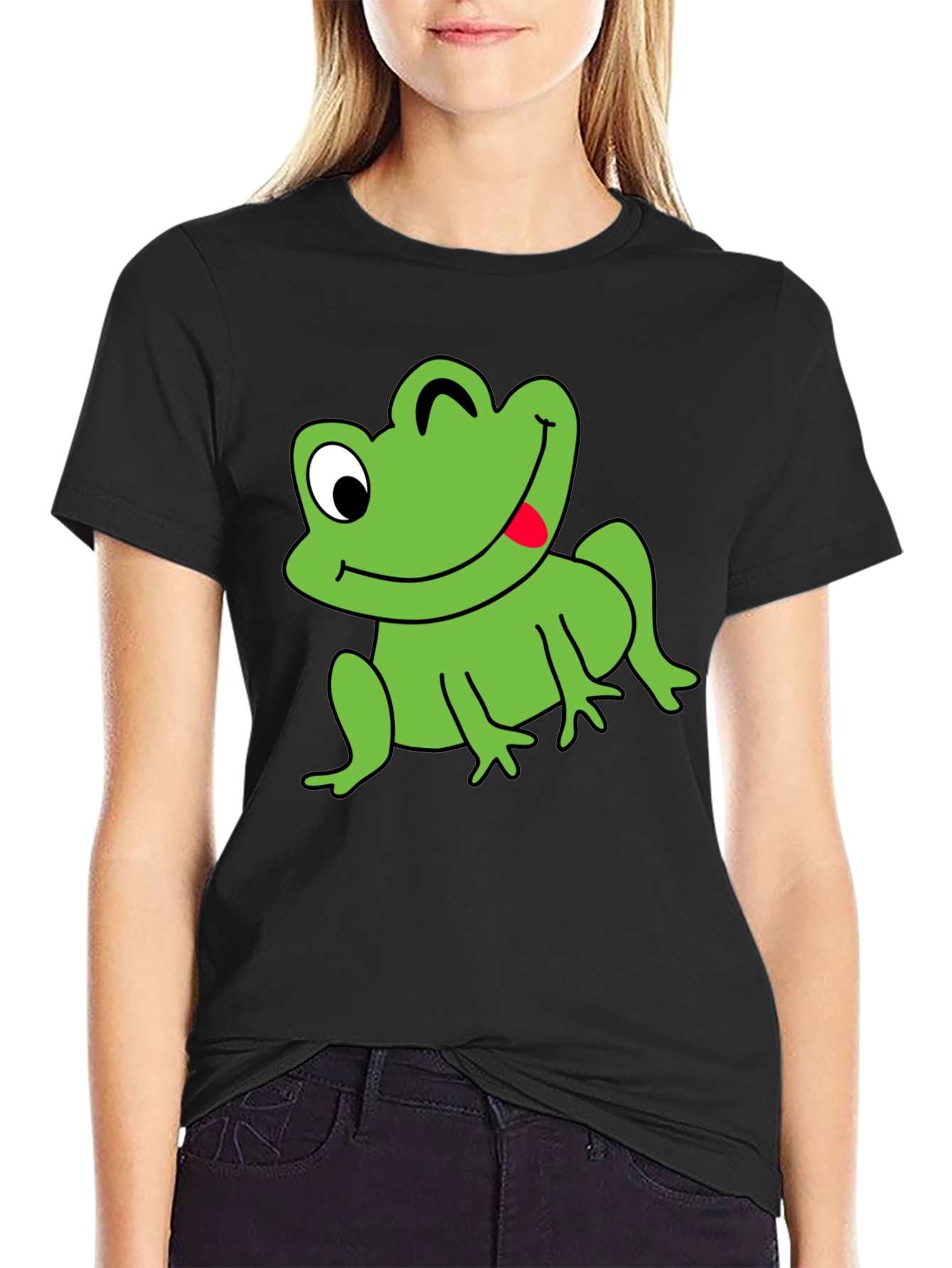 Funny Frog Graphic Tee - Mens Black T-Shirt