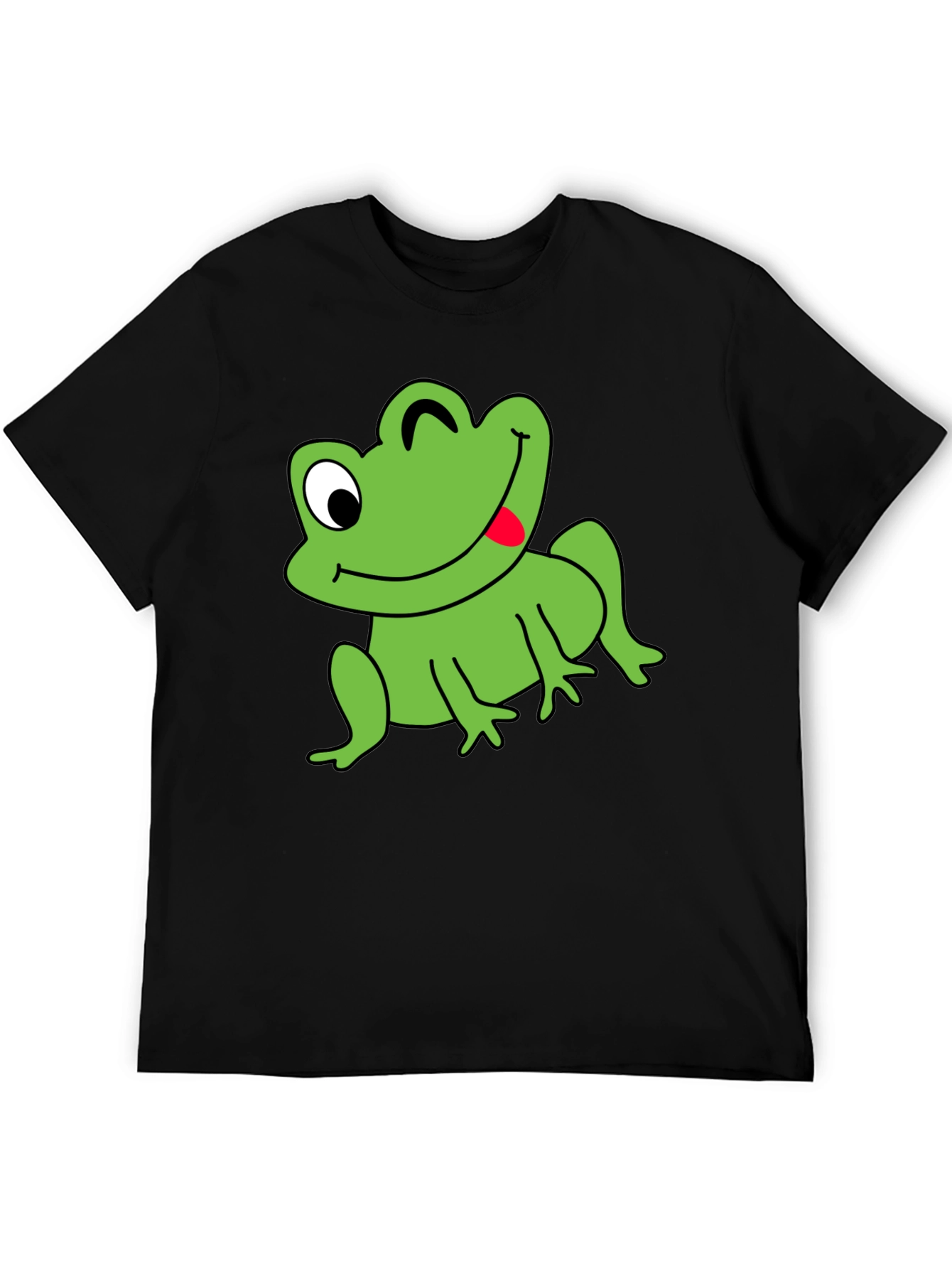 Funny Frog Graphic Tee - Mens Black T-Shirt