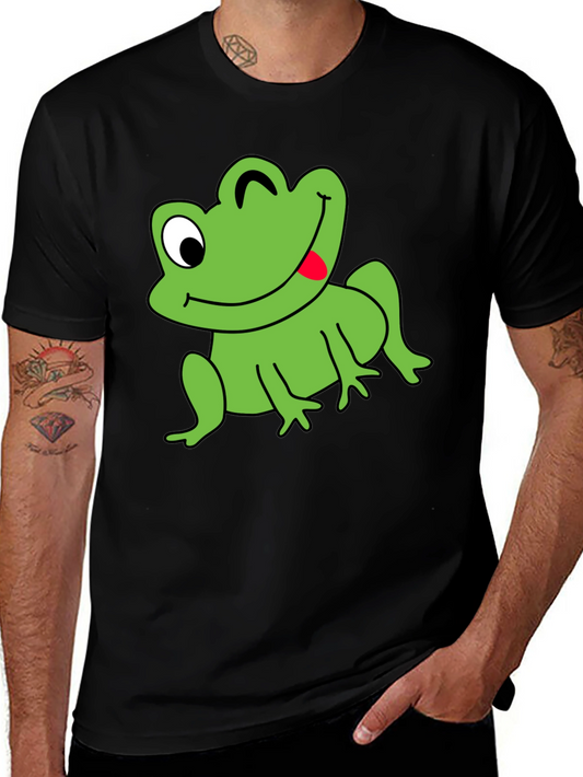 Funny Frog Graphic Tee - Mens Black T-Shirt