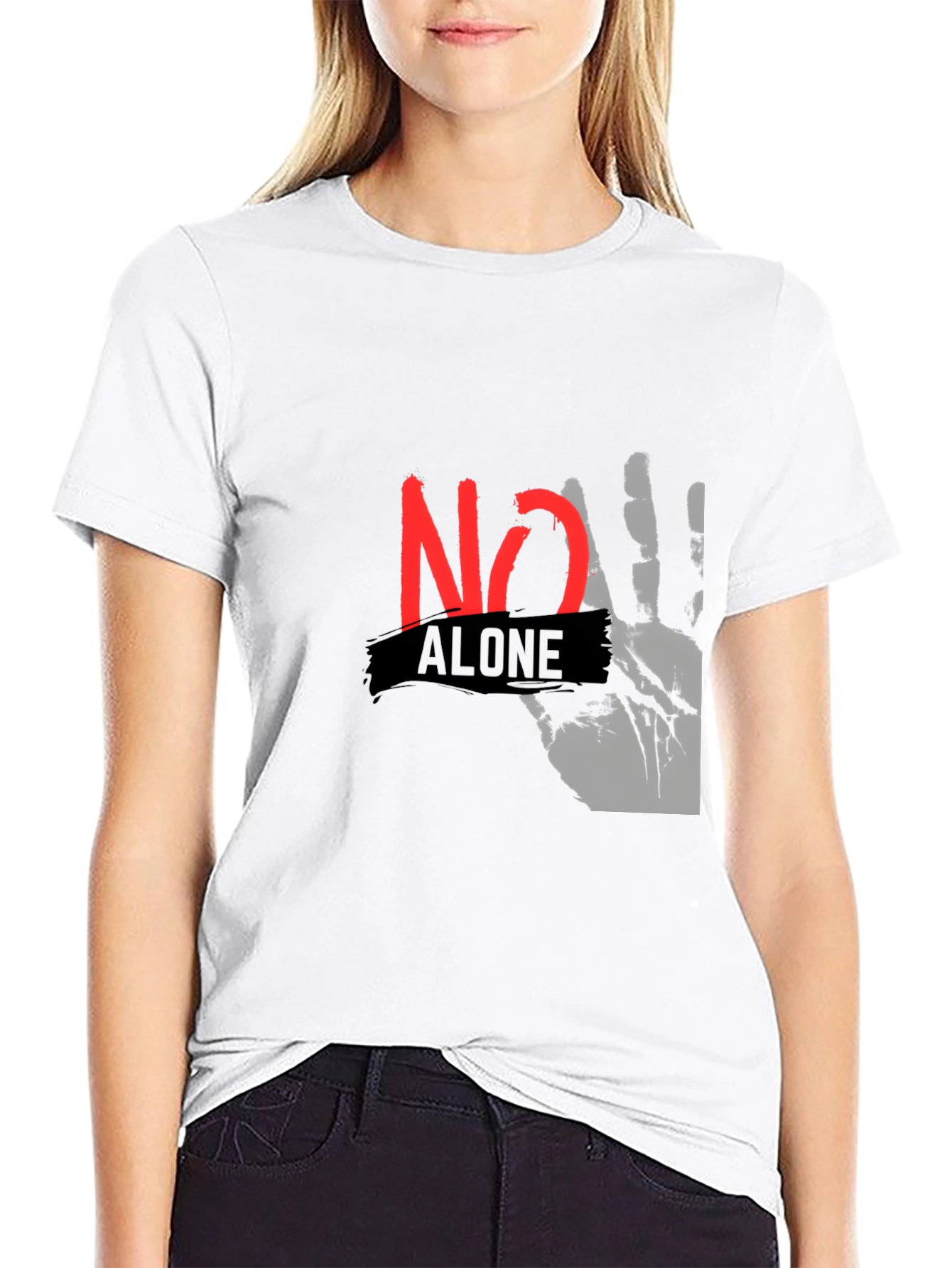 No Alone Graphic Tee - Empowering T-Shirt