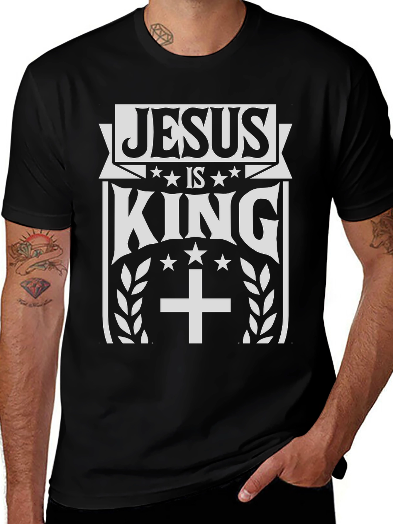 Jesus Is King Graphic Tee - Christian Apparel