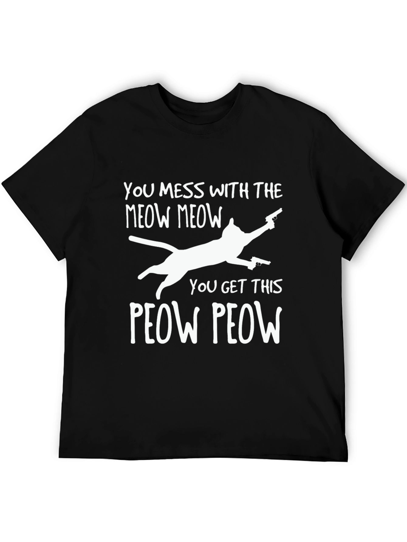 Meow Meow Peow Peow Funny Cat T-Shirt