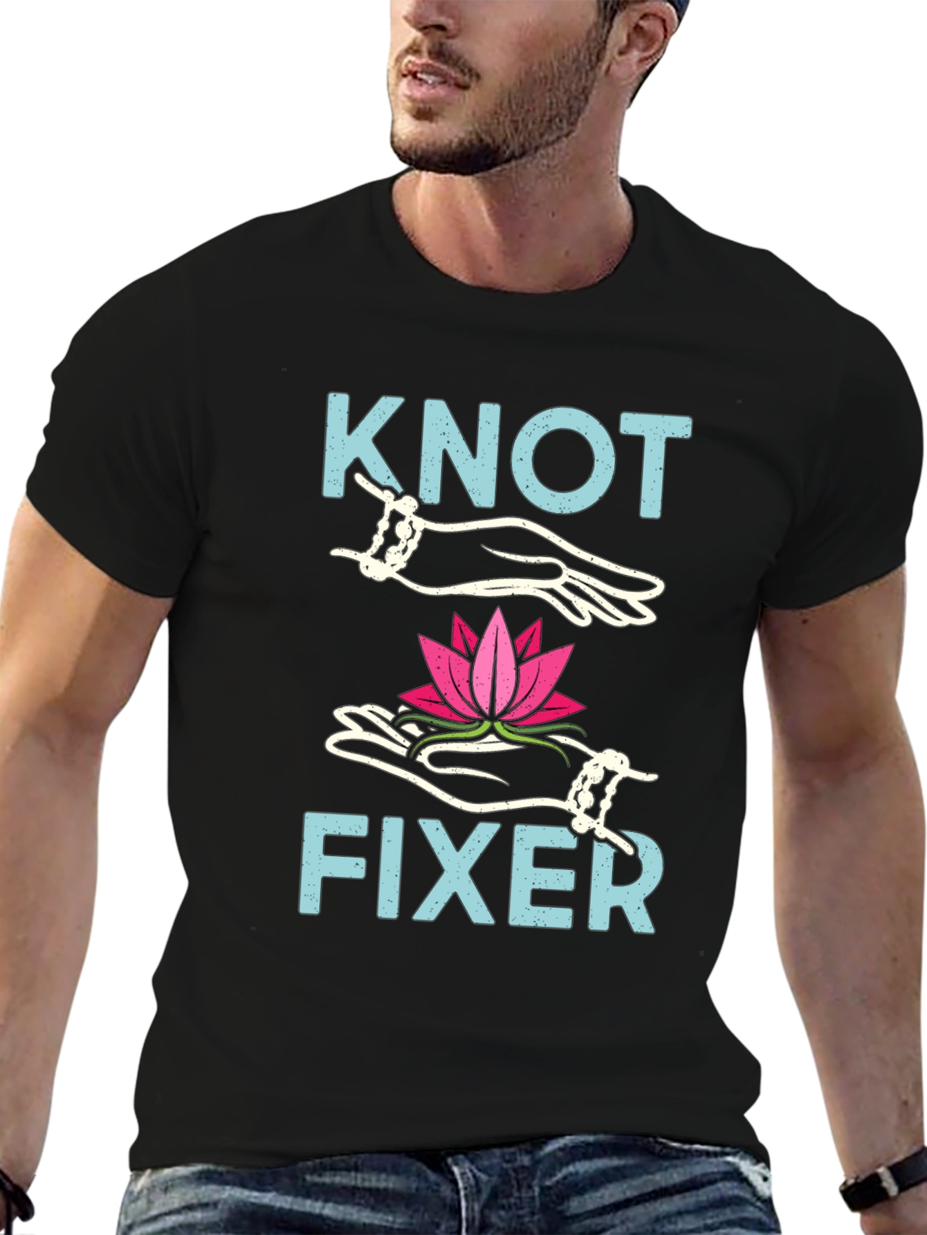 Knot Fixer T-Shirt - Lotus Flower Design