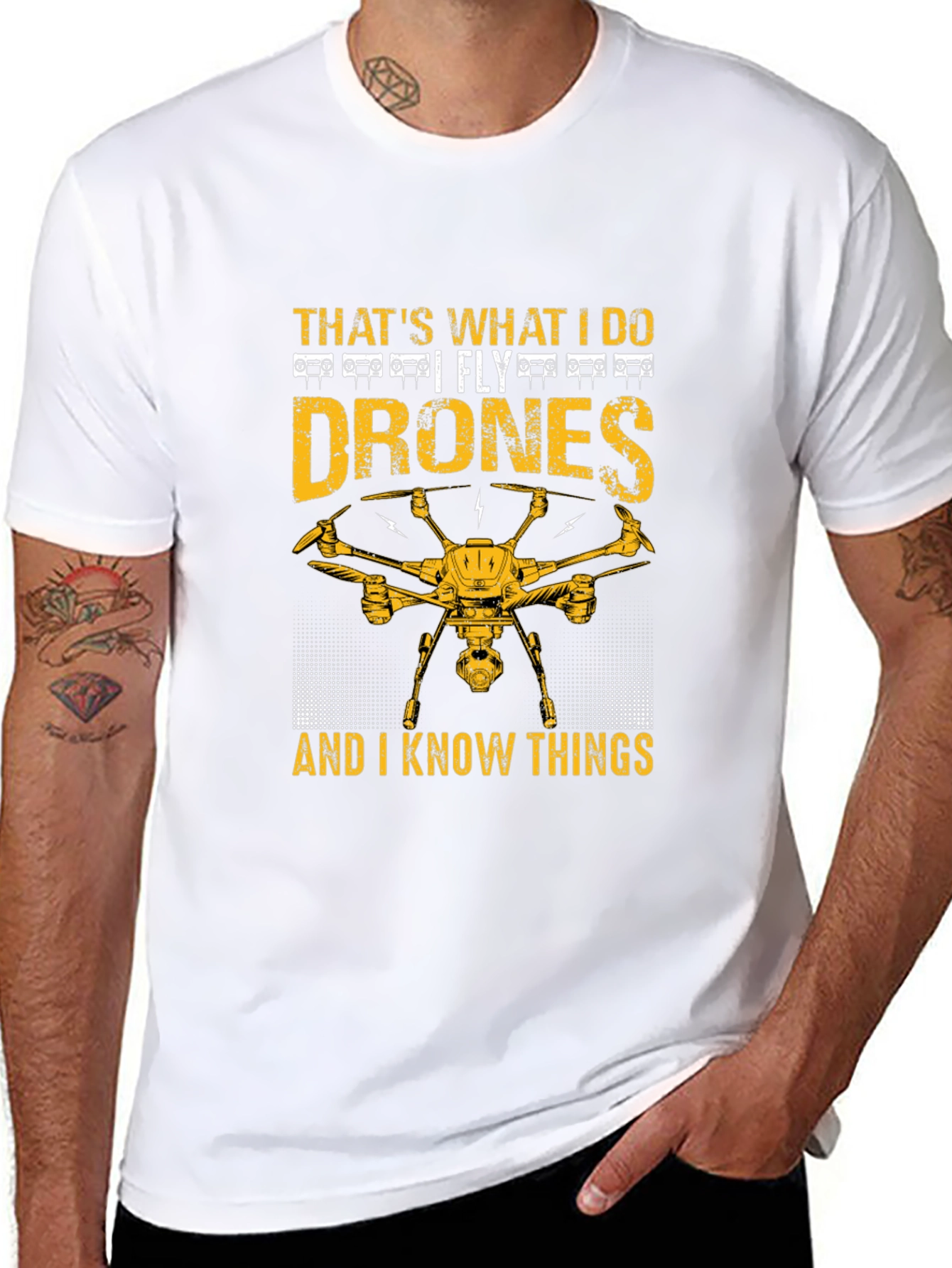 I Fly Drones T-Shirt - Pilot Humor Tee