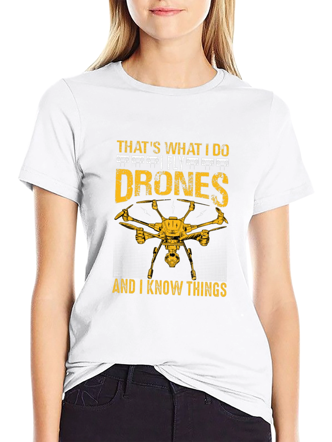 I Fly Drones T-Shirt - Pilot Humor Tee