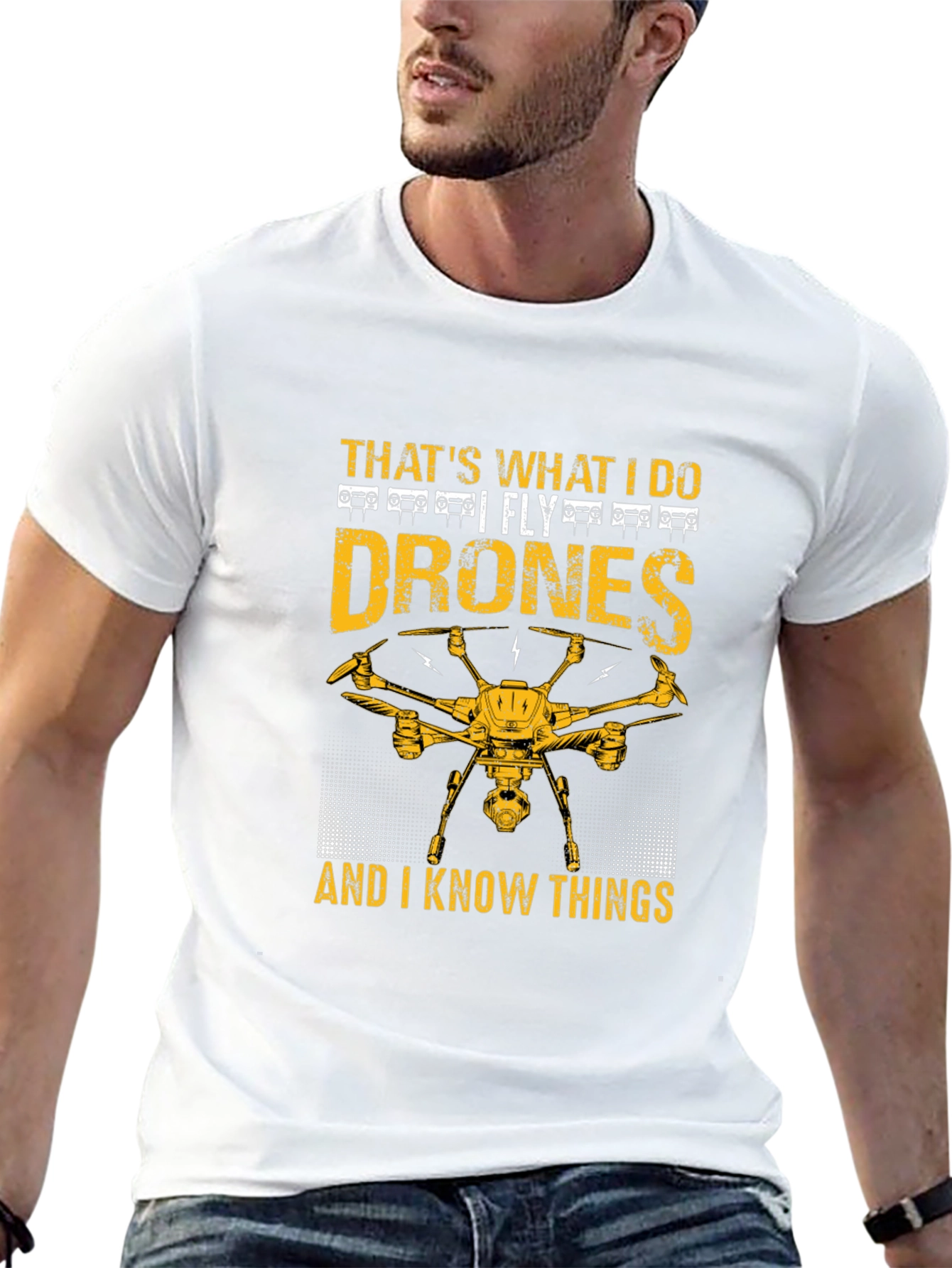 I Fly Drones T-Shirt - Pilot Humor Tee