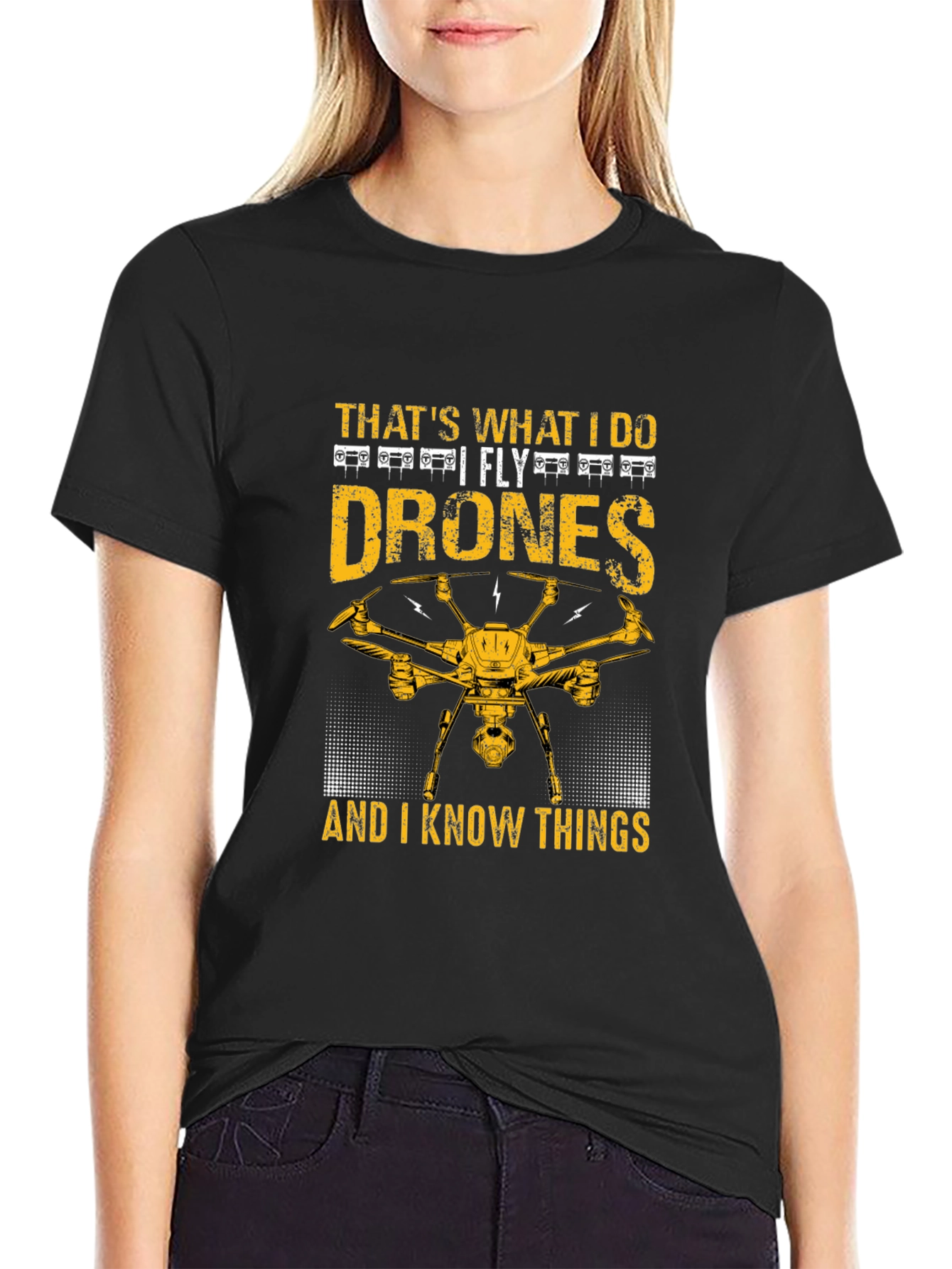 I Fly Drones T-Shirt - Pilot Humor Tee