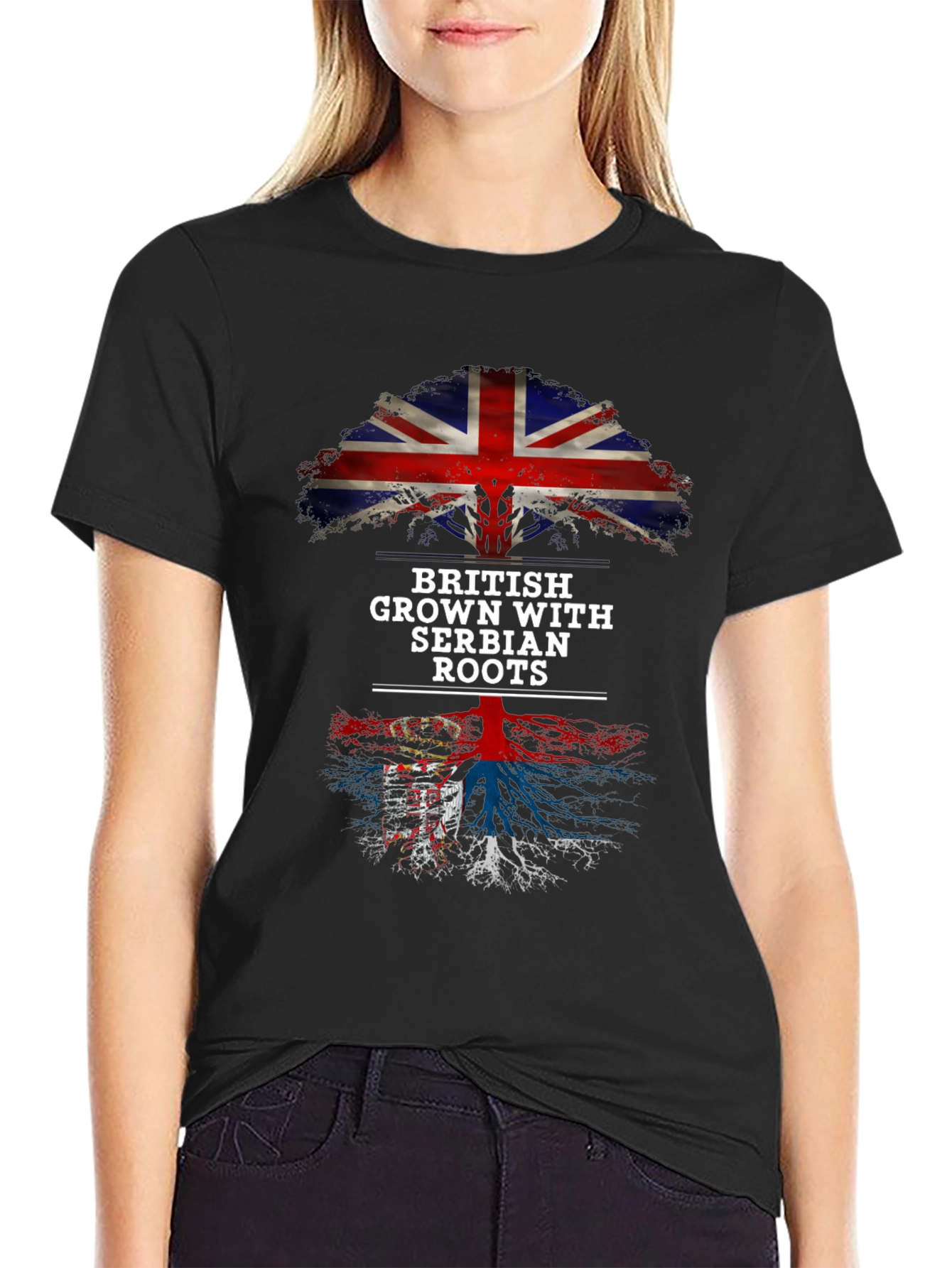 British Grown with Serbian Roots T-Shirt