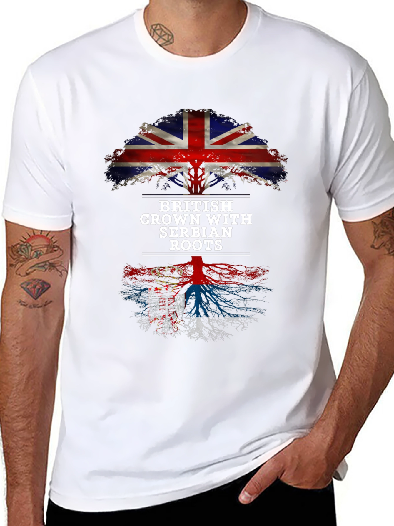 British Grown with Serbian Roots T-Shirt