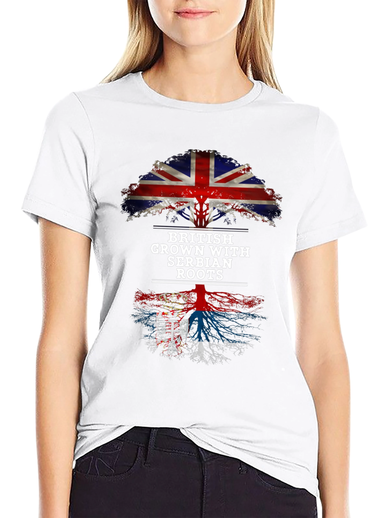 British Grown with Serbian Roots T-Shirt