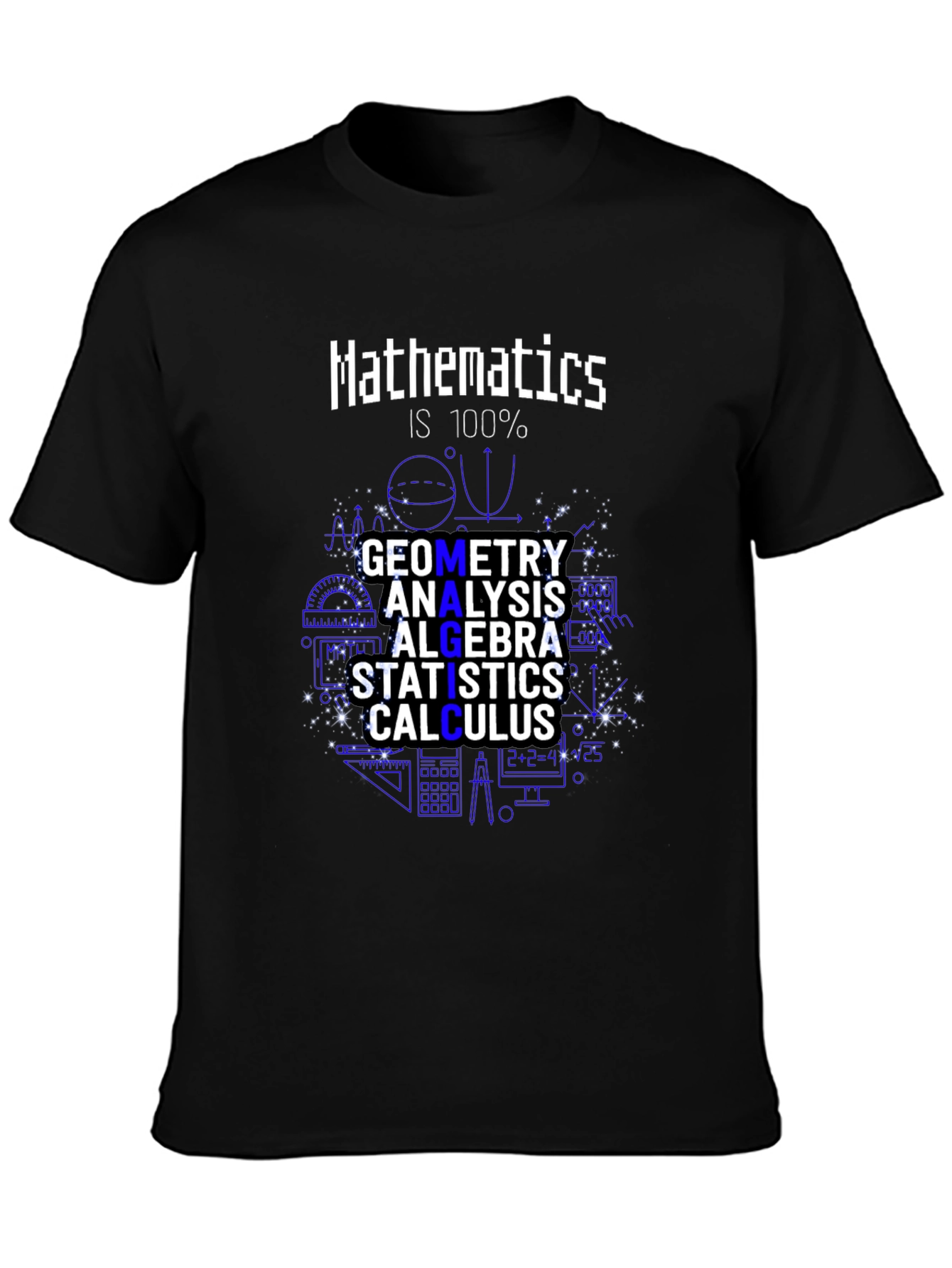 Math is 100% Black Graphic Tee