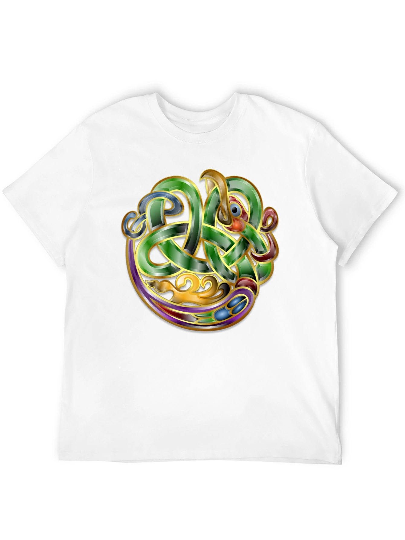Celtic Knot Dragon Graphic T-Shirt - Unique Design