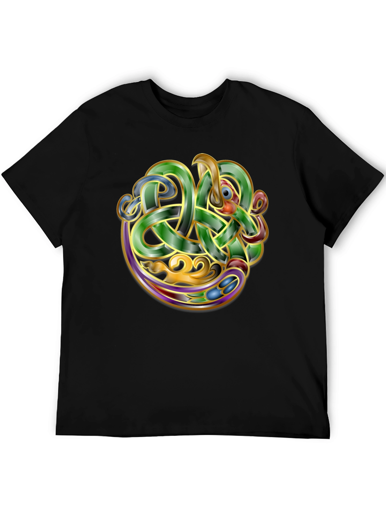 Celtic Knot Dragon Graphic T-Shirt - Unique Design