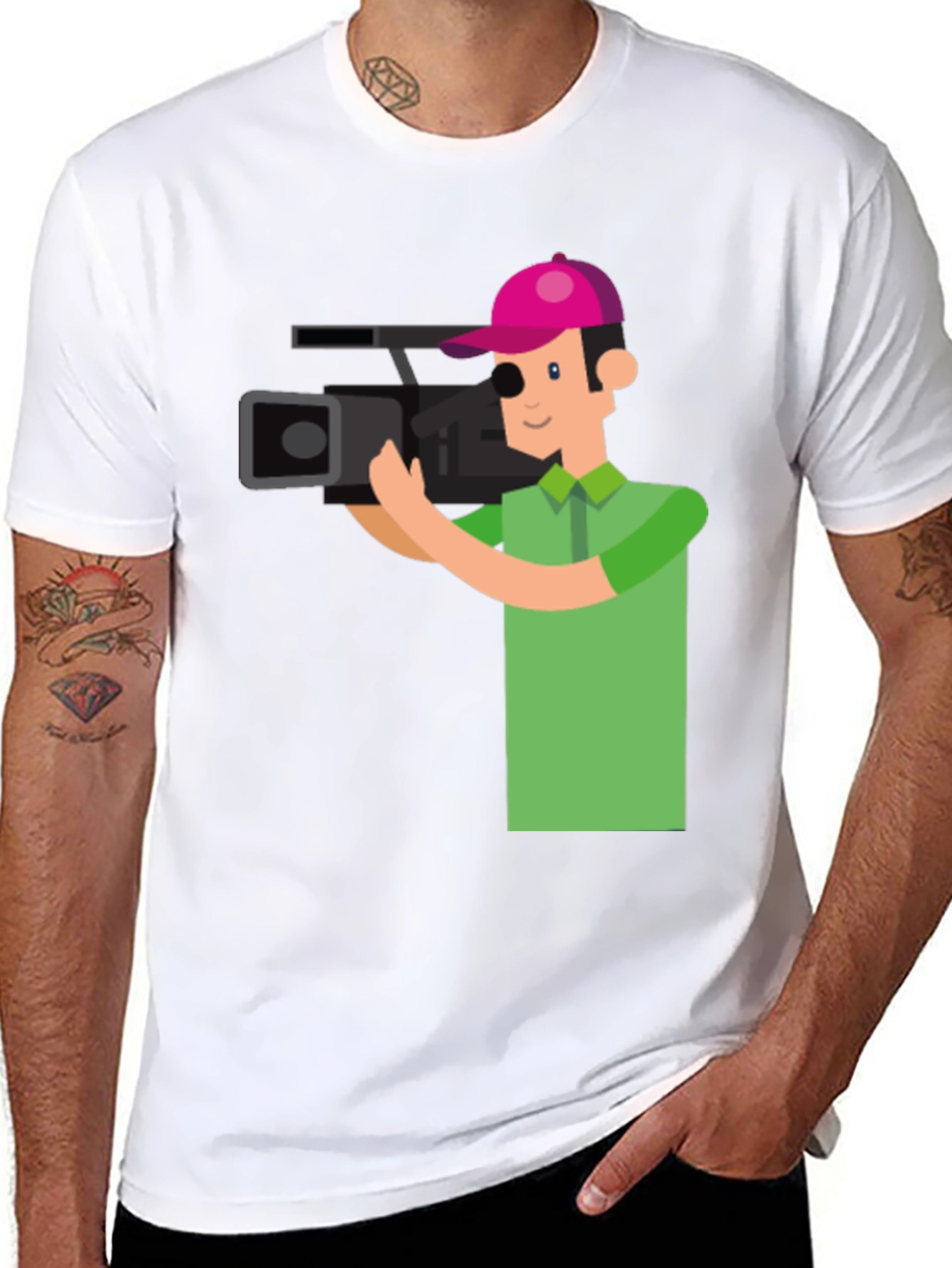 Cameraman Graphic Tee - Stylish & Unique Design