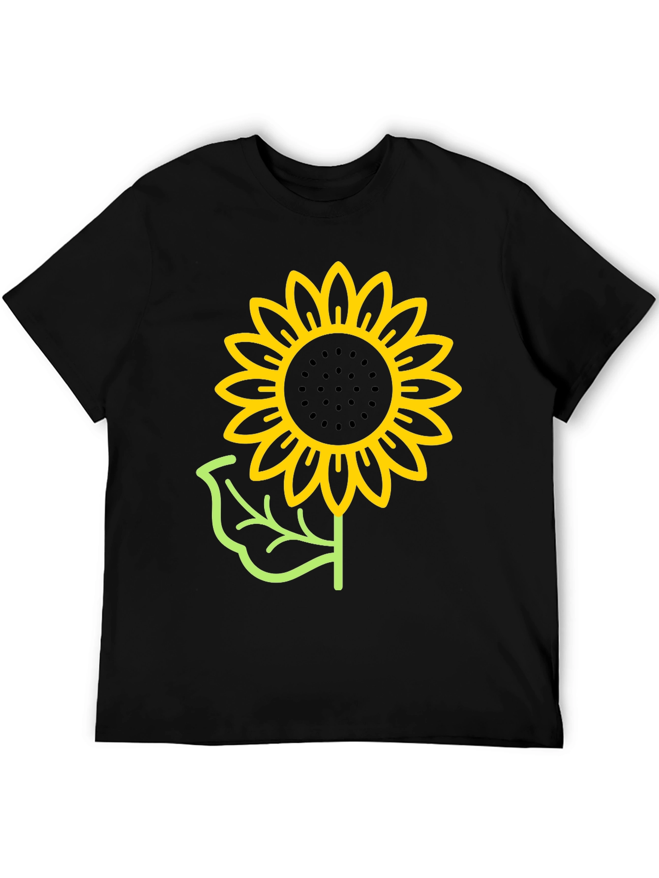 Sunflower Graphic T-Shirt - Black Cotton Tee