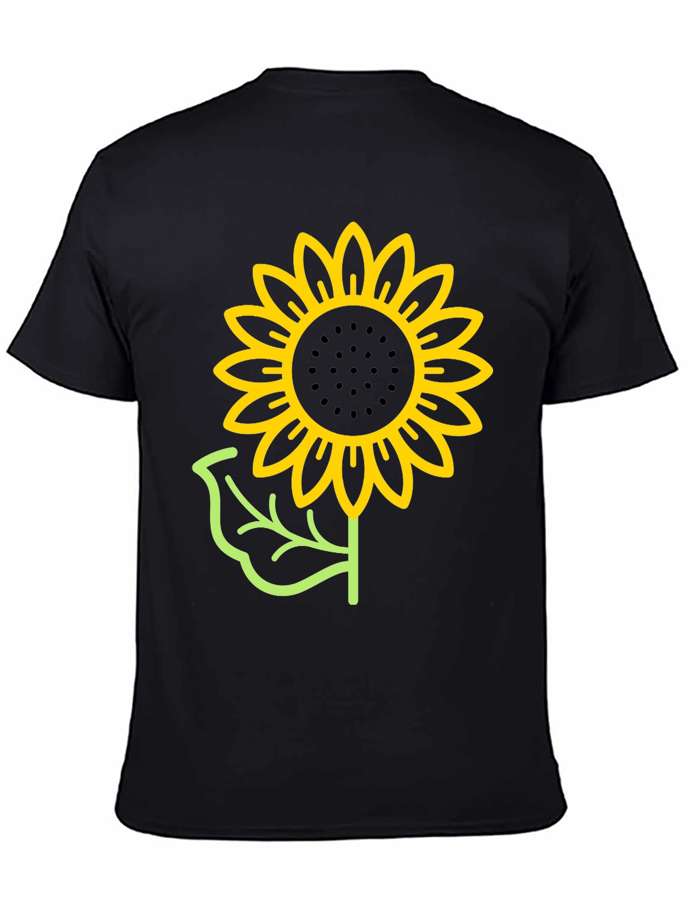 Sunflower Graphic T-Shirt - Black Cotton Tee