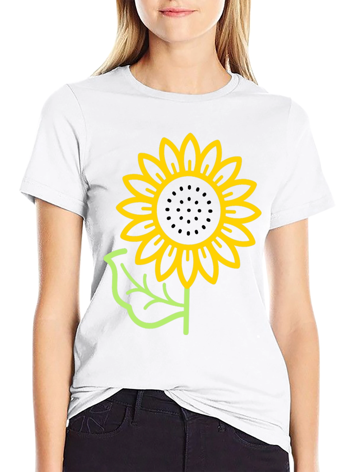 Sunflower Graphic T-Shirt - Black Cotton Tee