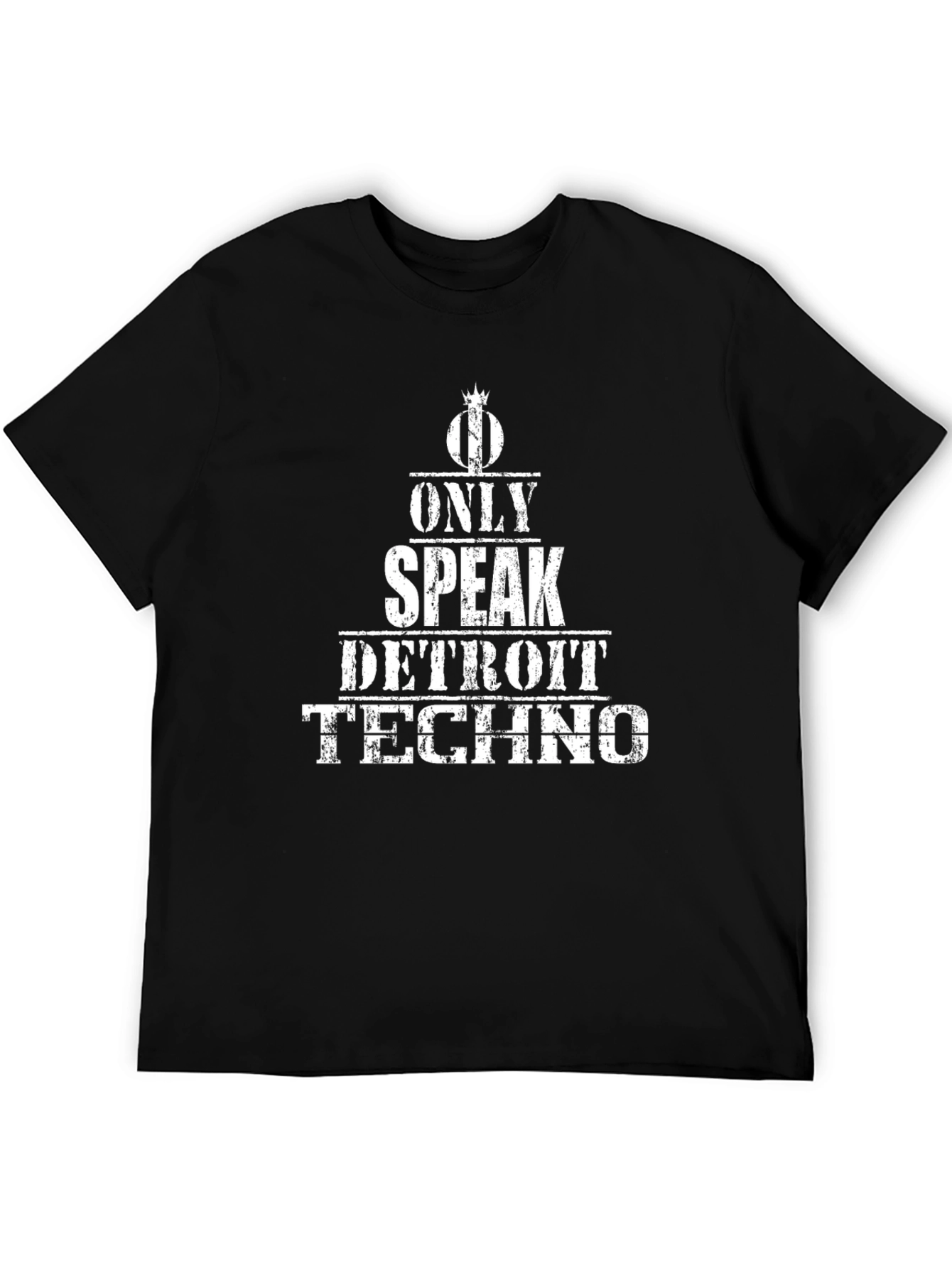Only Speak Detroit Techno T-Shirt - Music Lover Tee