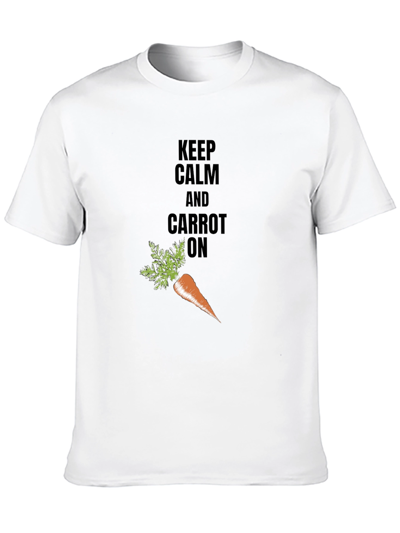 Keep Calm & Carrot On Black T-Shirt