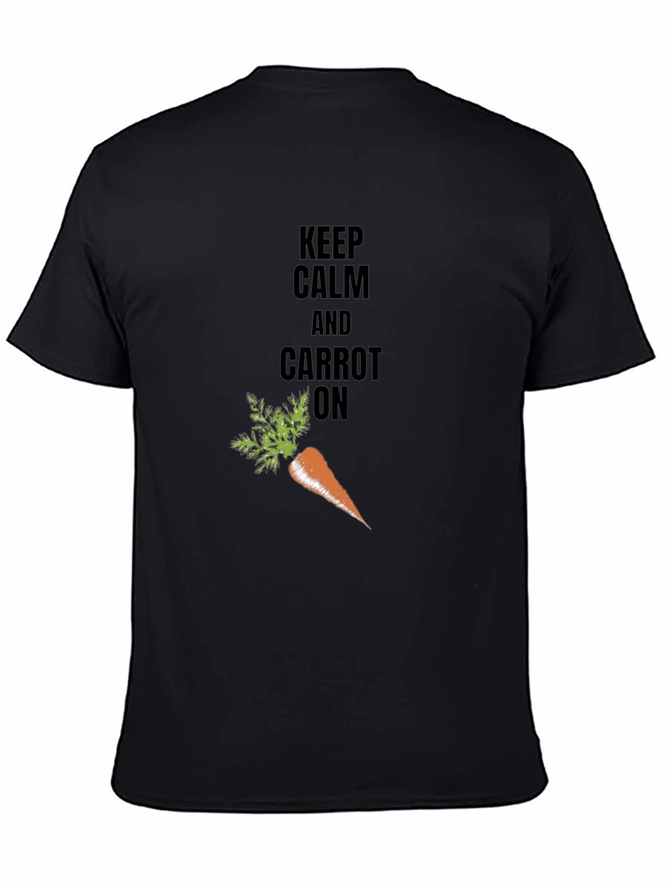Keep Calm & Carrot On Black T-Shirt