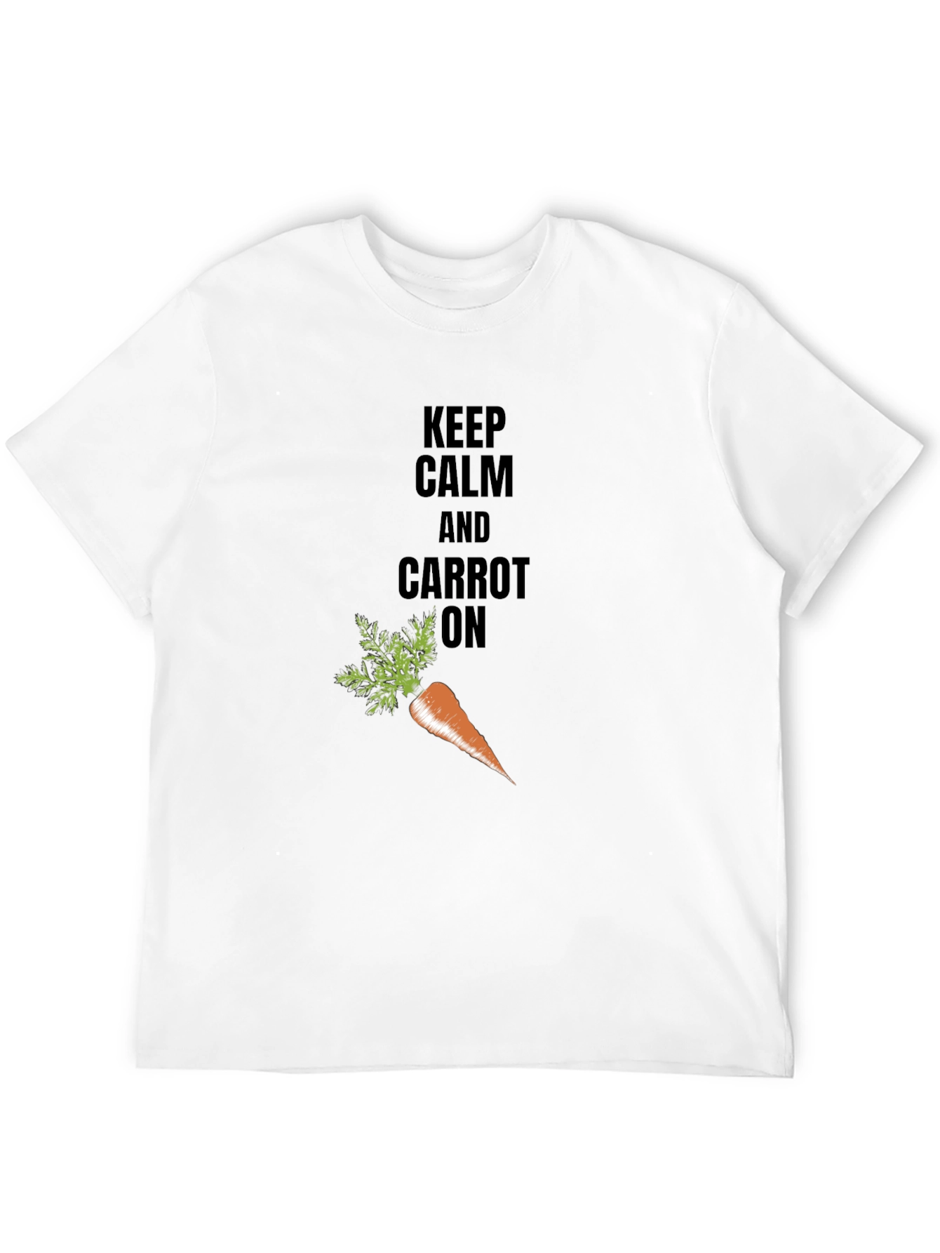 Keep Calm & Carrot On Black T-Shirt