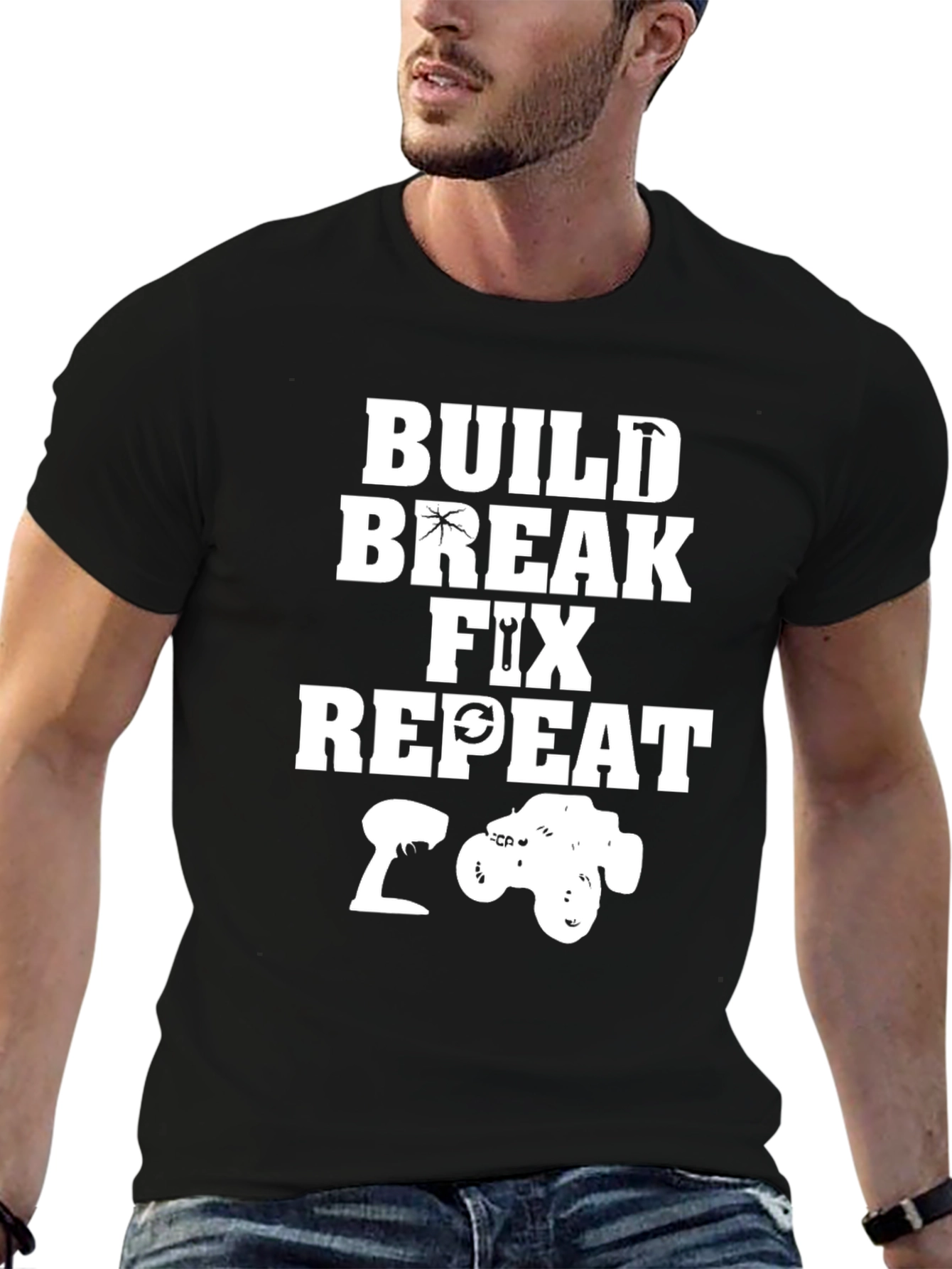 Build Break Fix Repeat RC Enthusiast T-Shirt