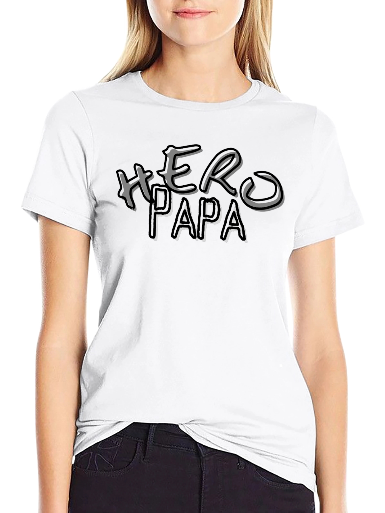 Hero Papa Graphic T-Shirt - Black