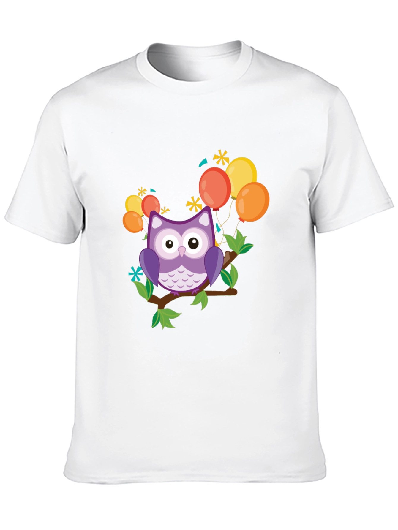 Cute Owl on Branch Graphic Tee