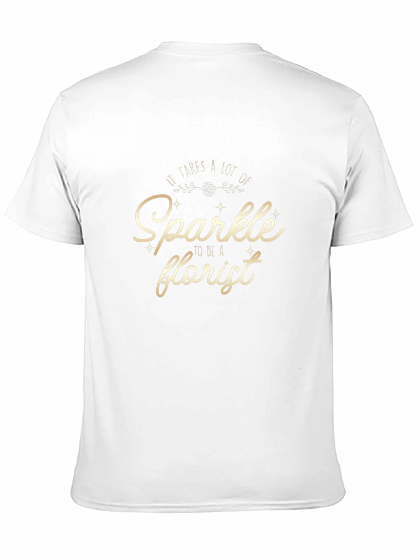 Sparkle Florist Graphic Tee - Black Cotton T-Shirt