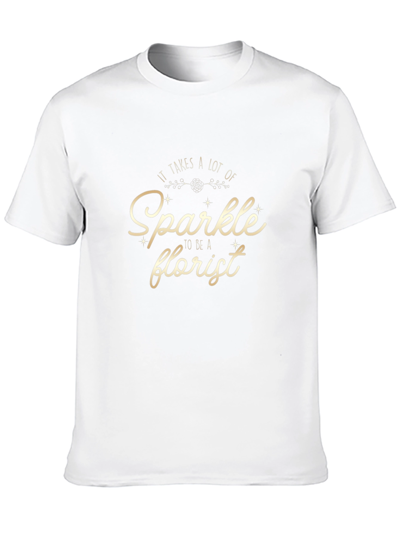 Sparkle Florist Graphic Tee - Black Cotton T-Shirt