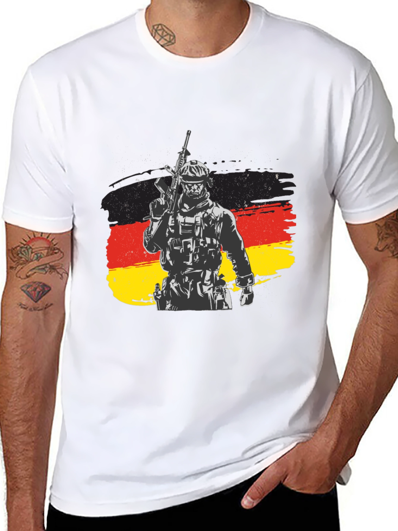 German Soldier Flag Graphic Tee