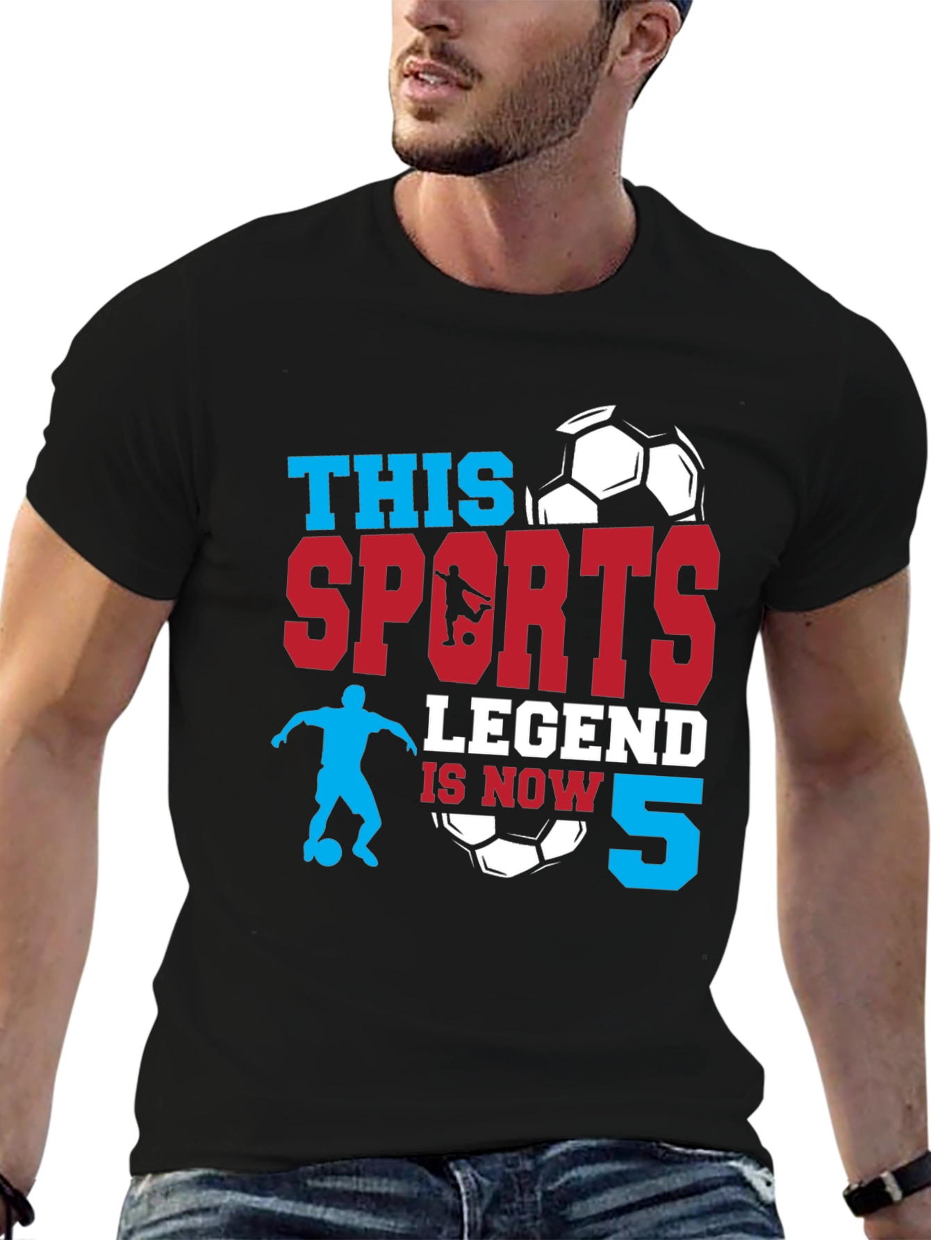 Sports Legend 5th Birthday T-Shirt - Soccer Theme