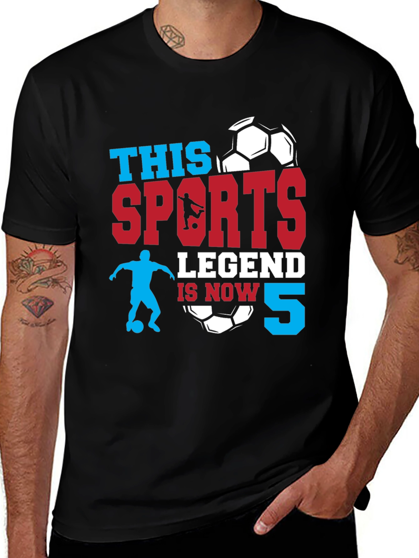 Sports Legend 5th Birthday T-Shirt - Soccer Theme