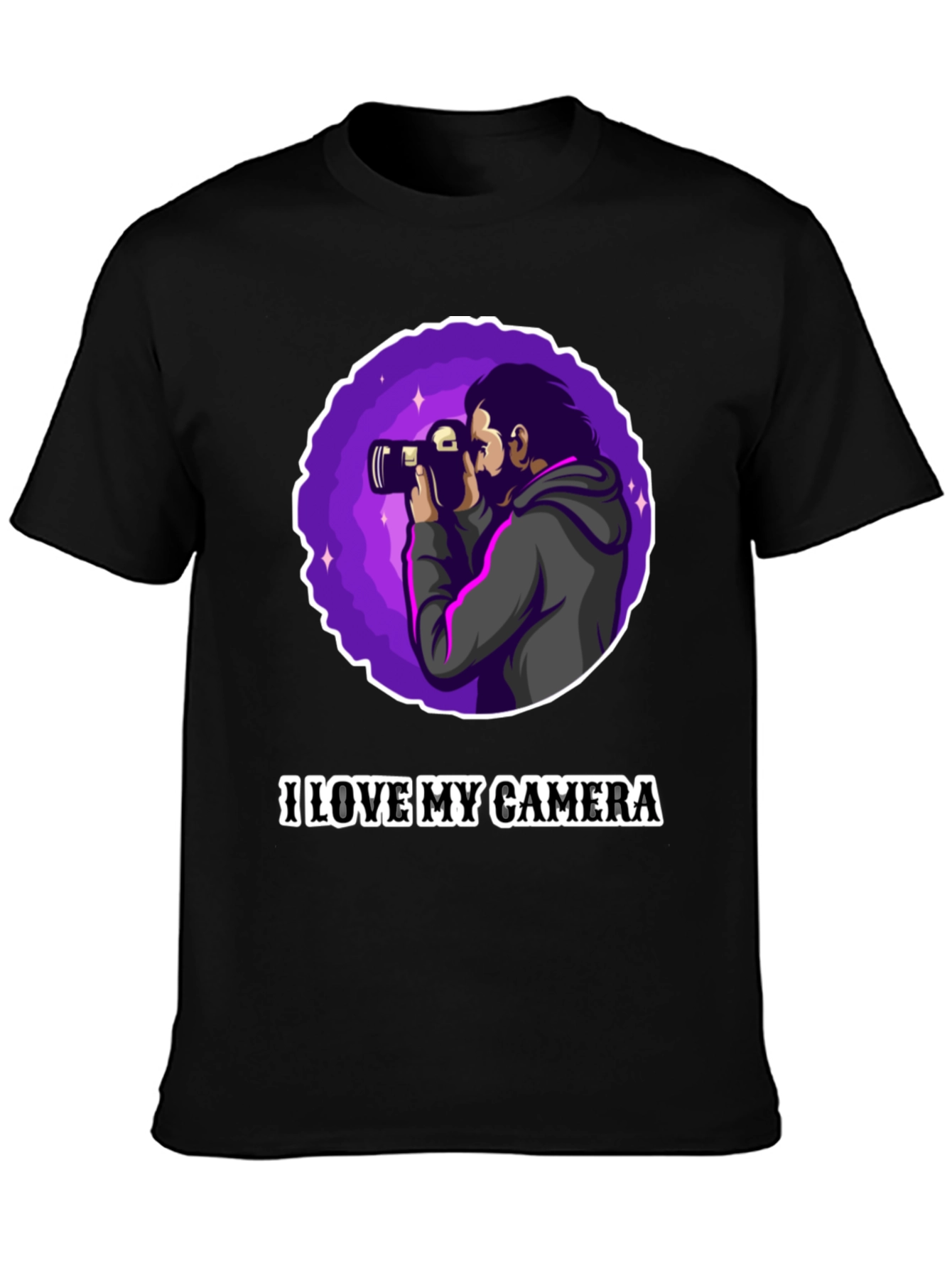 I Love My Camera Graphic T-Shirt