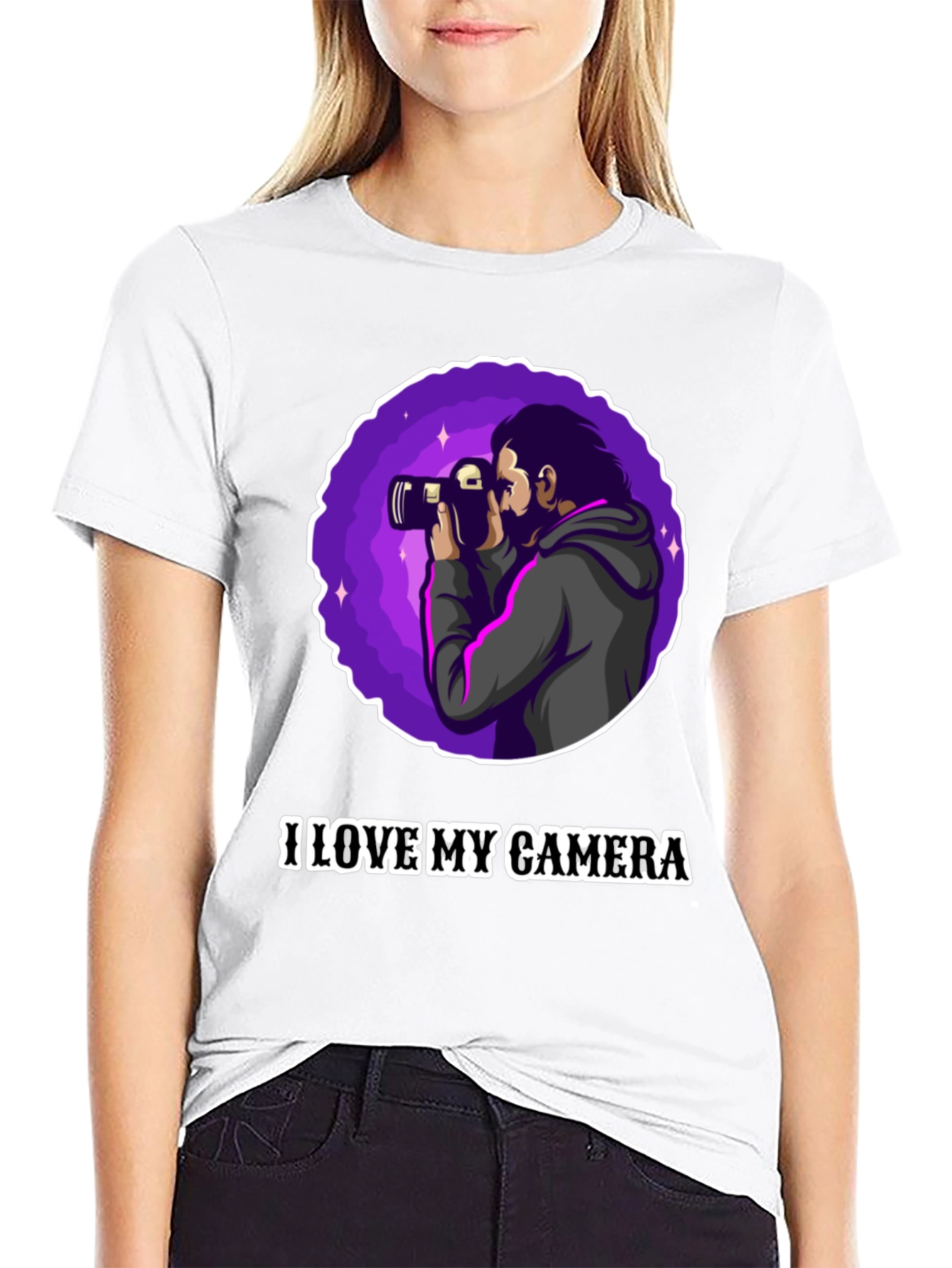 I Love My Camera Graphic T-Shirt
