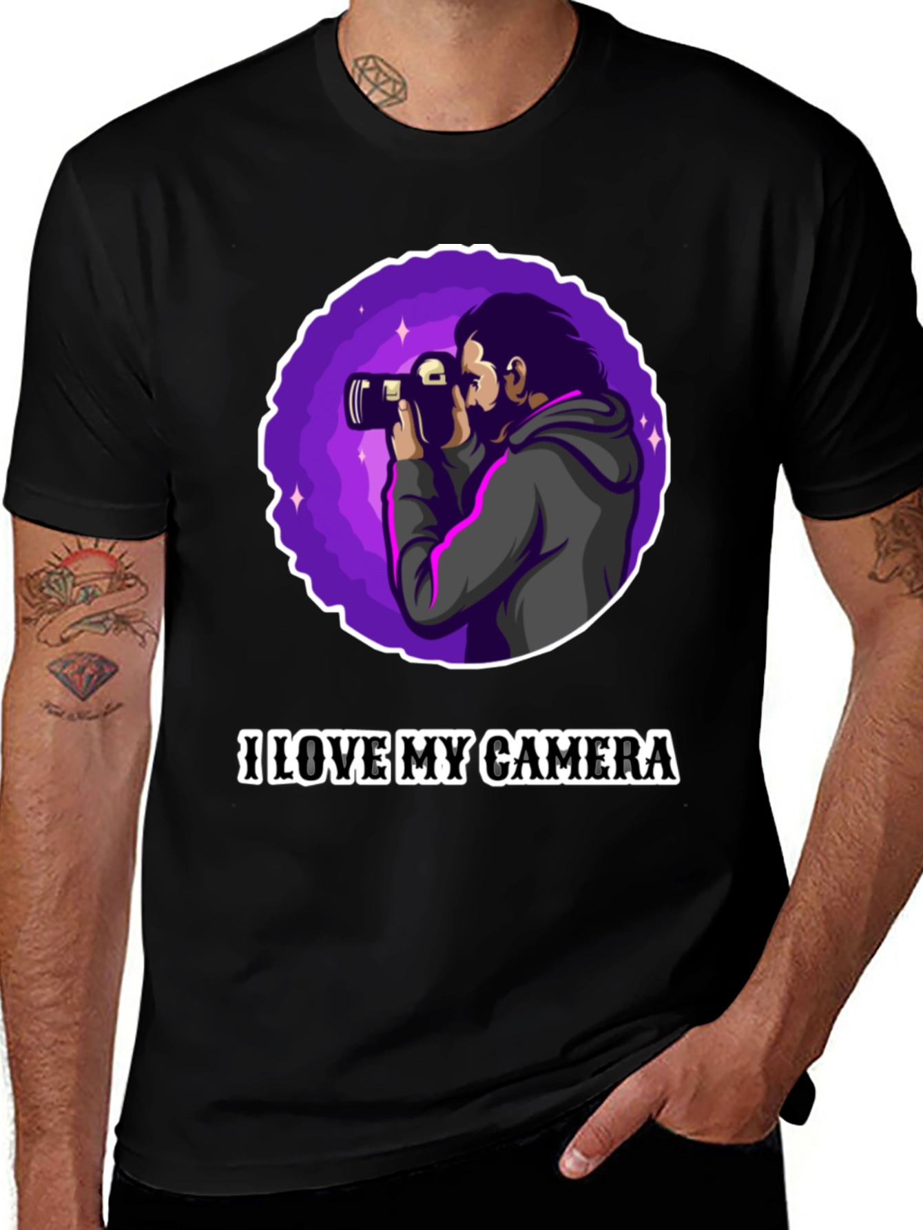 I Love My Camera Graphic T-Shirt
