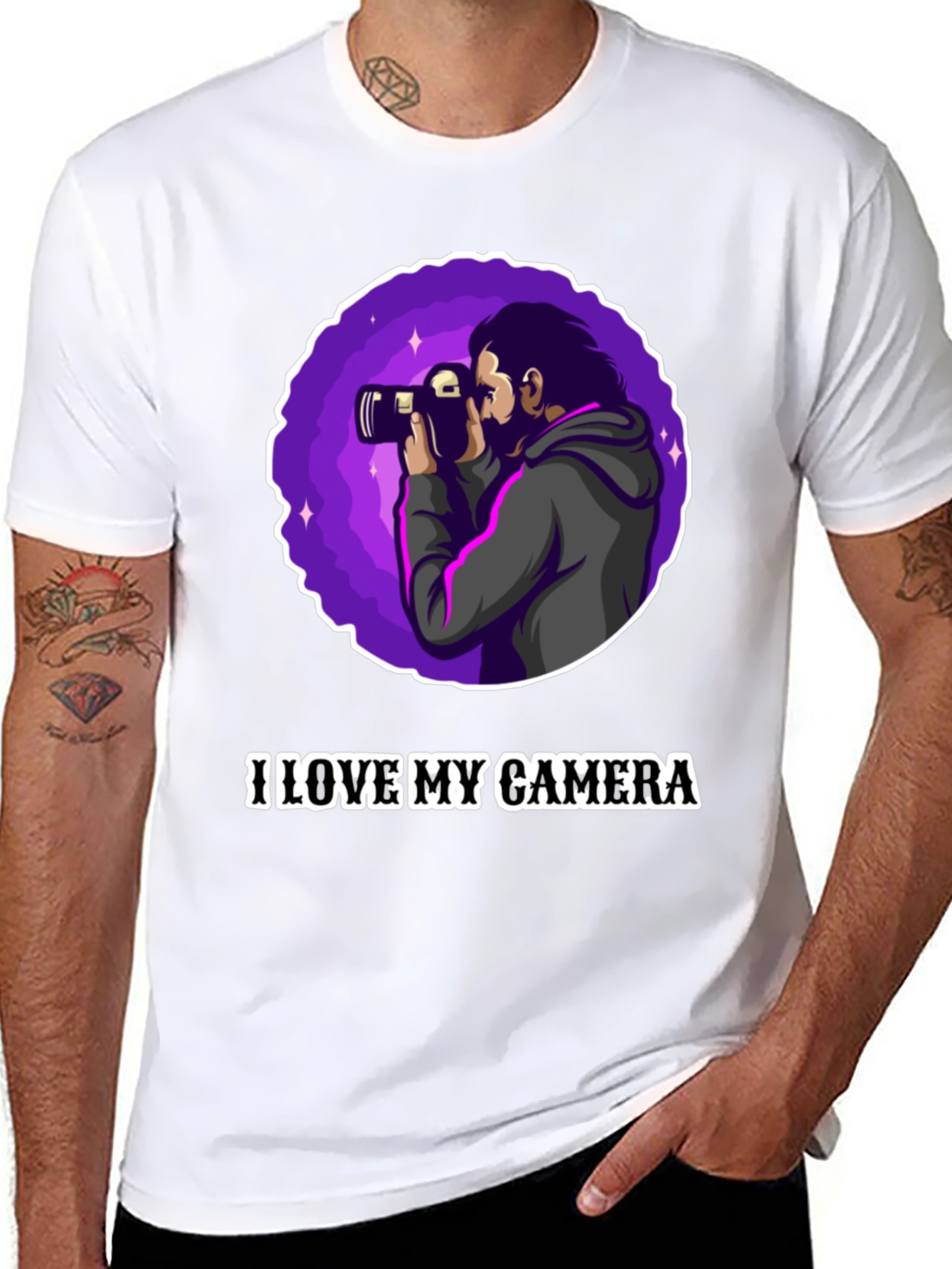 I Love My Camera Graphic T-Shirt