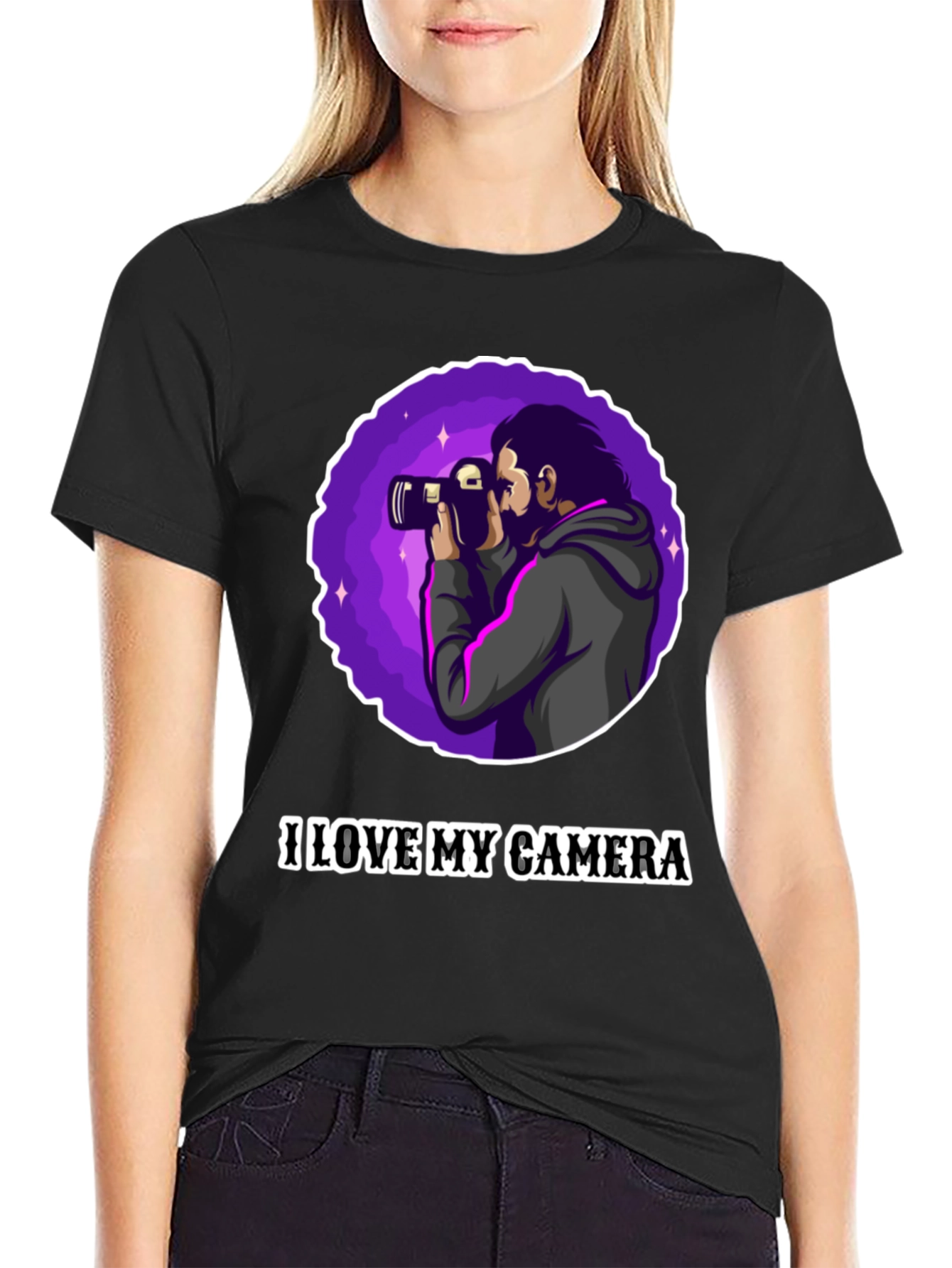 I Love My Camera Graphic T-Shirt
